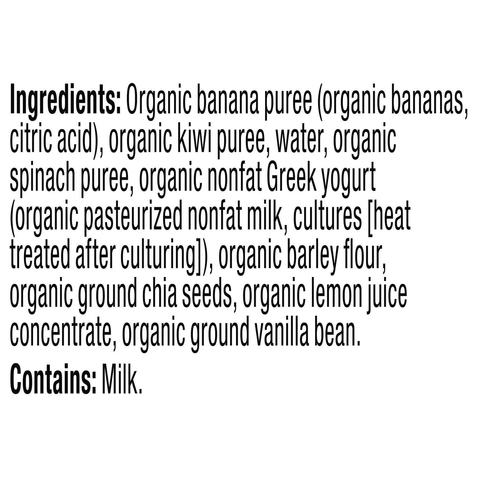 Plum Organics - Grk Ygrt Og2 Spnch Kiwi B - CS of 12-4 OZ