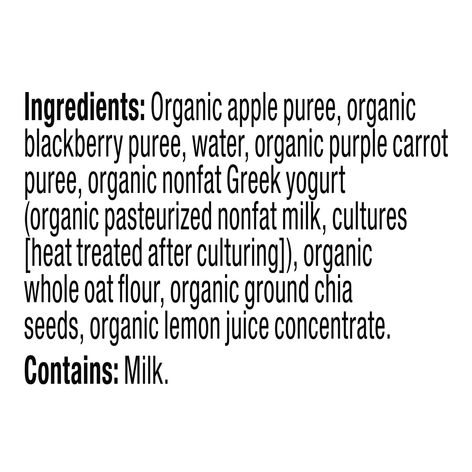 Plum Organics - Grk Ygrt Og2 Crt Bry Quin - CS of 12-4 OZ