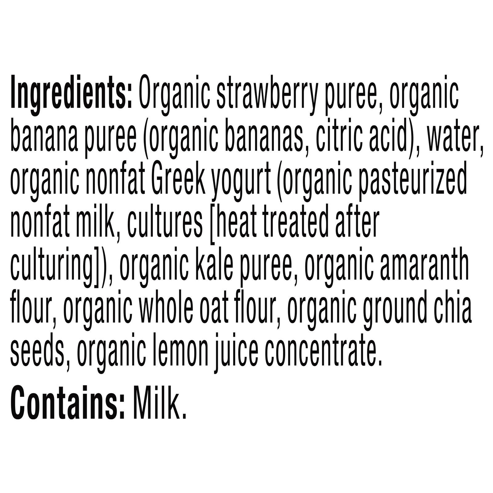 Plum Organics - Grk Yog Og2 Kale Strawbry - CS of 12-4 OZ
