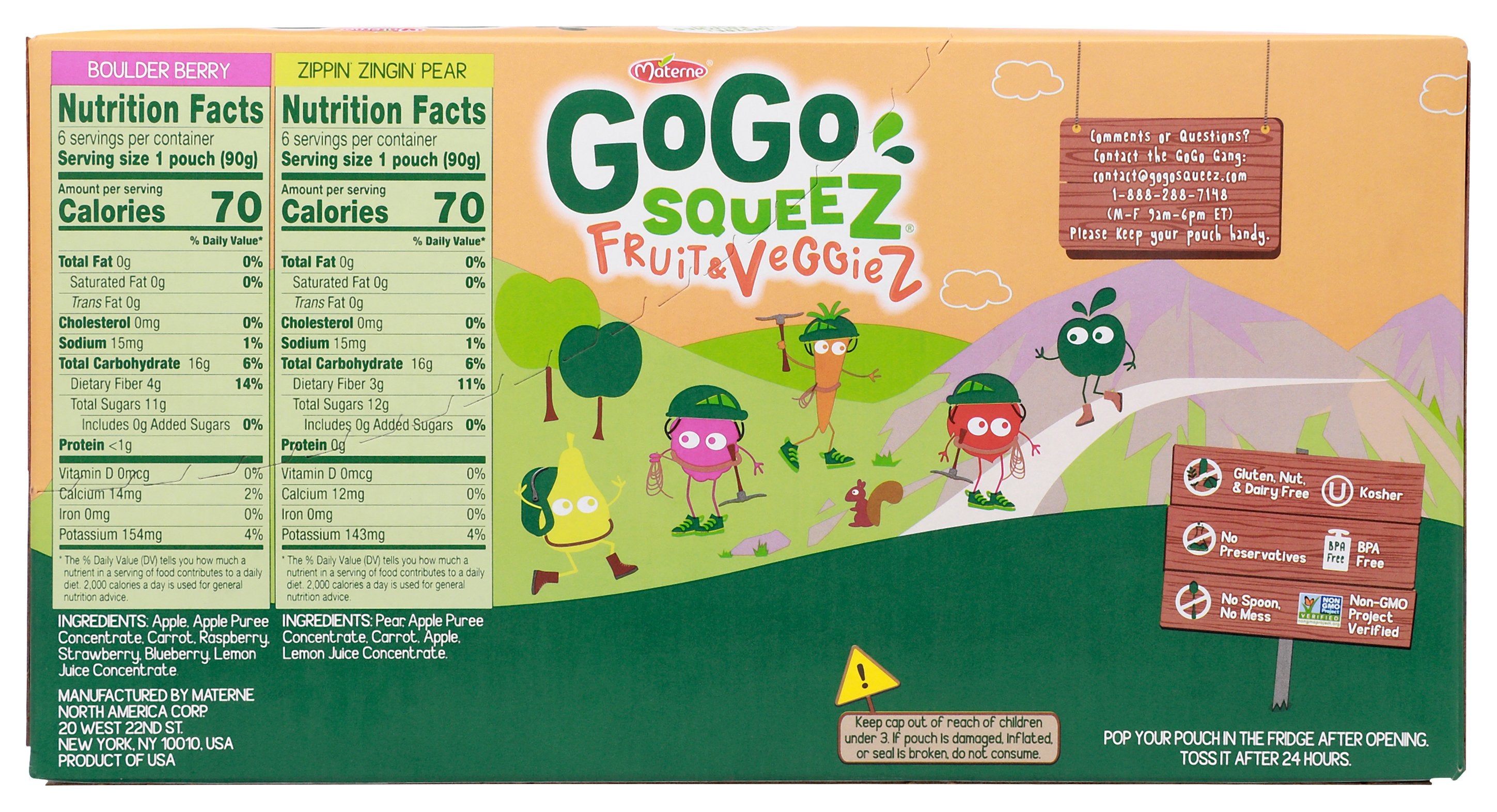 GOGO SQUEEZ APPLESAUCE BRY PEAR 12PK - Case of 6