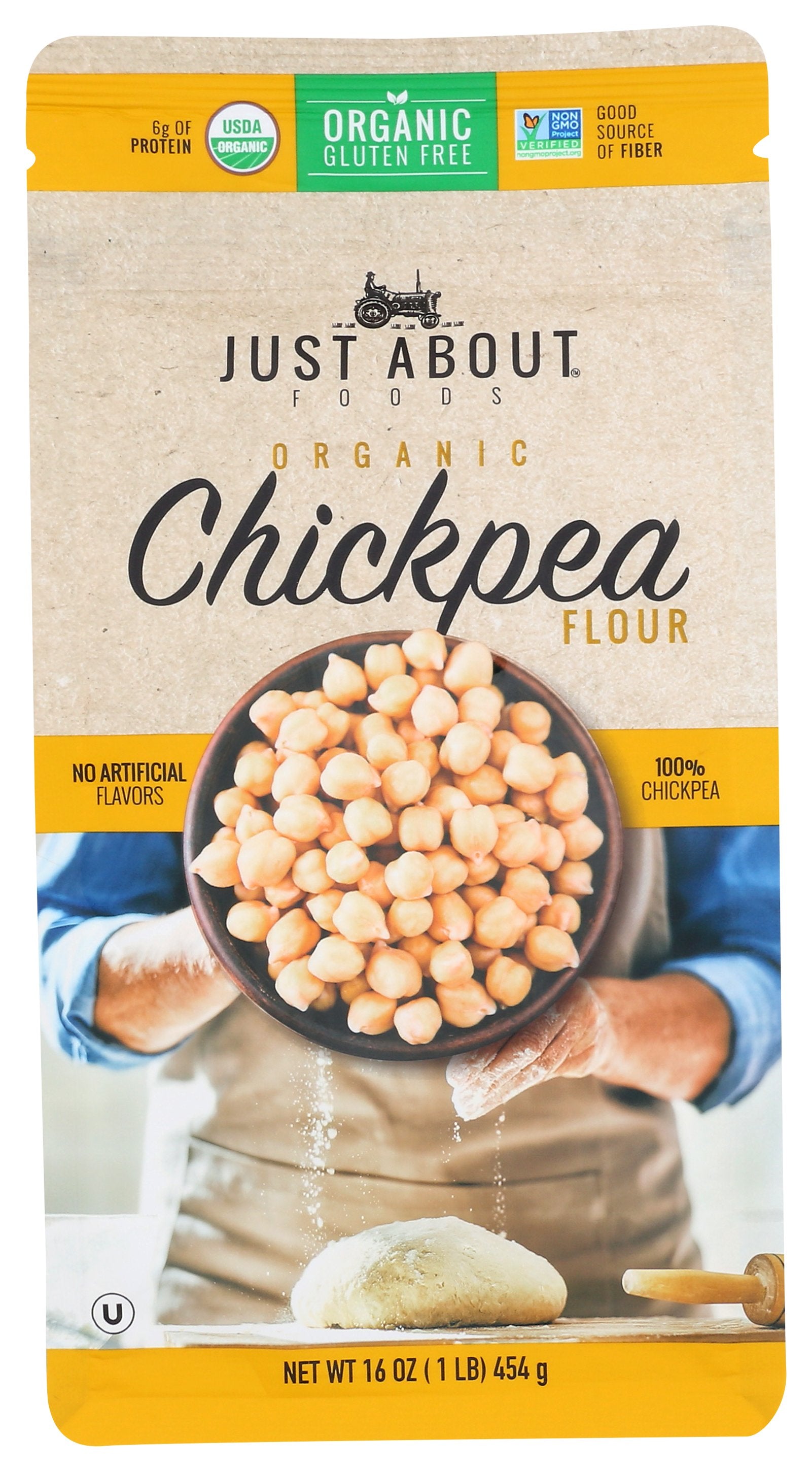 JUST ABOUT FOODS FLOUR CHICKPEA ORG - Case of 5