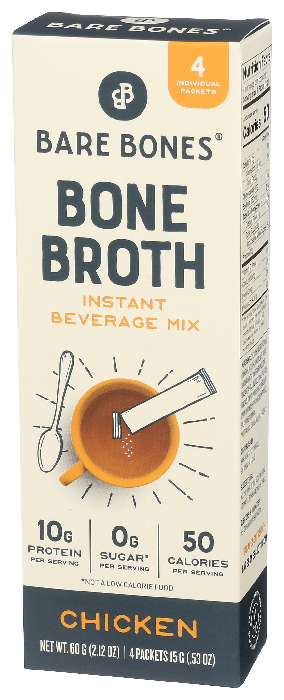 BARE BONES BROTH BONE CHICKEN 4CT - Case of 8
