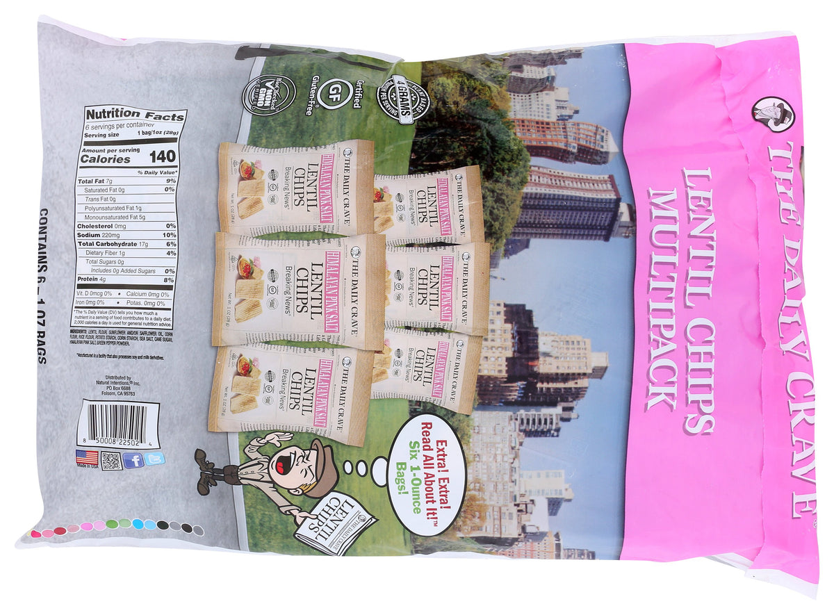 THE DAILY CRAVE CHIPS LENTIL MULTIPACK - Case of 4