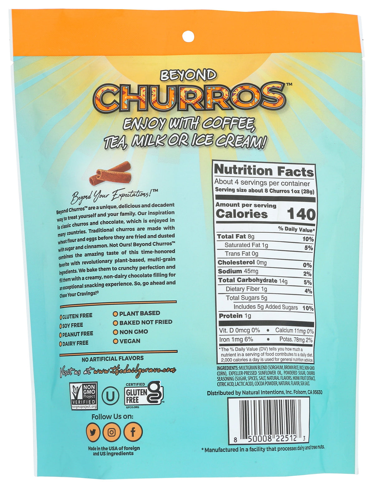 THE DAILY CRAVE CHURRO CINNAMON - Case of 6