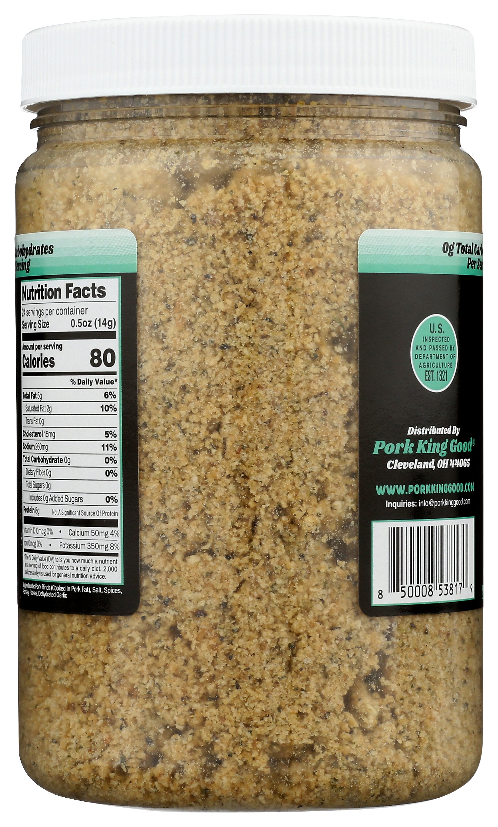 PORK KING GOOD PORK RIND CRUMBS ITALIAN - Case of 6
