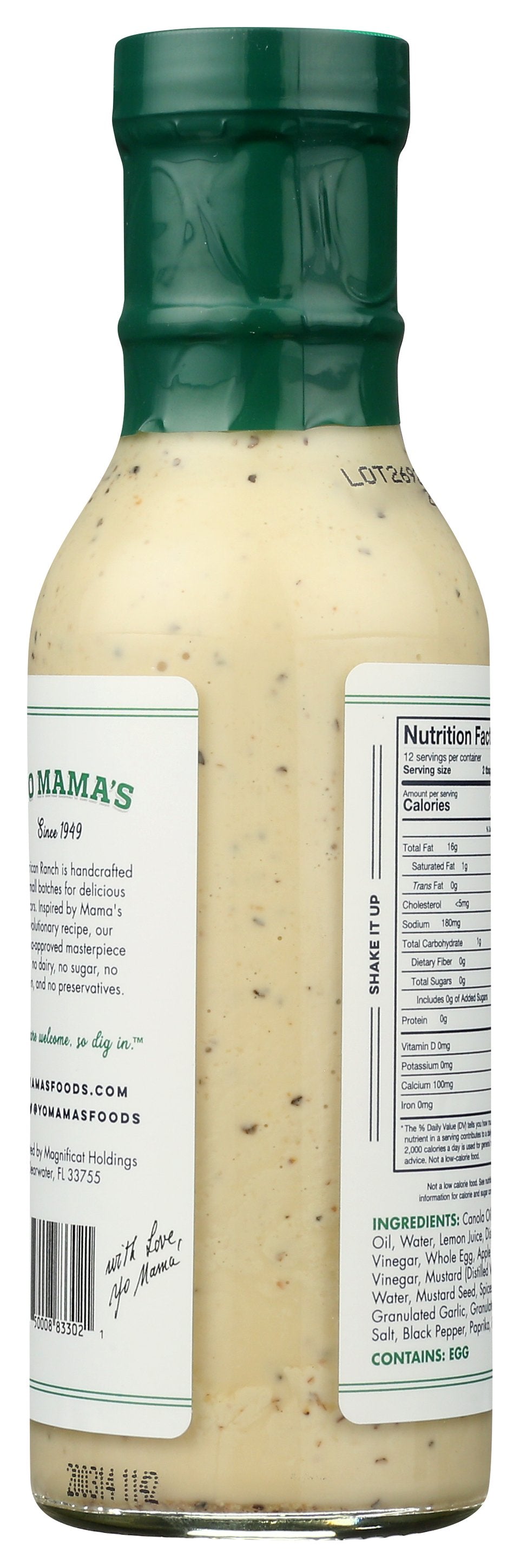 YO MAMAS FOODS DRESSING RANCH - Case of 6