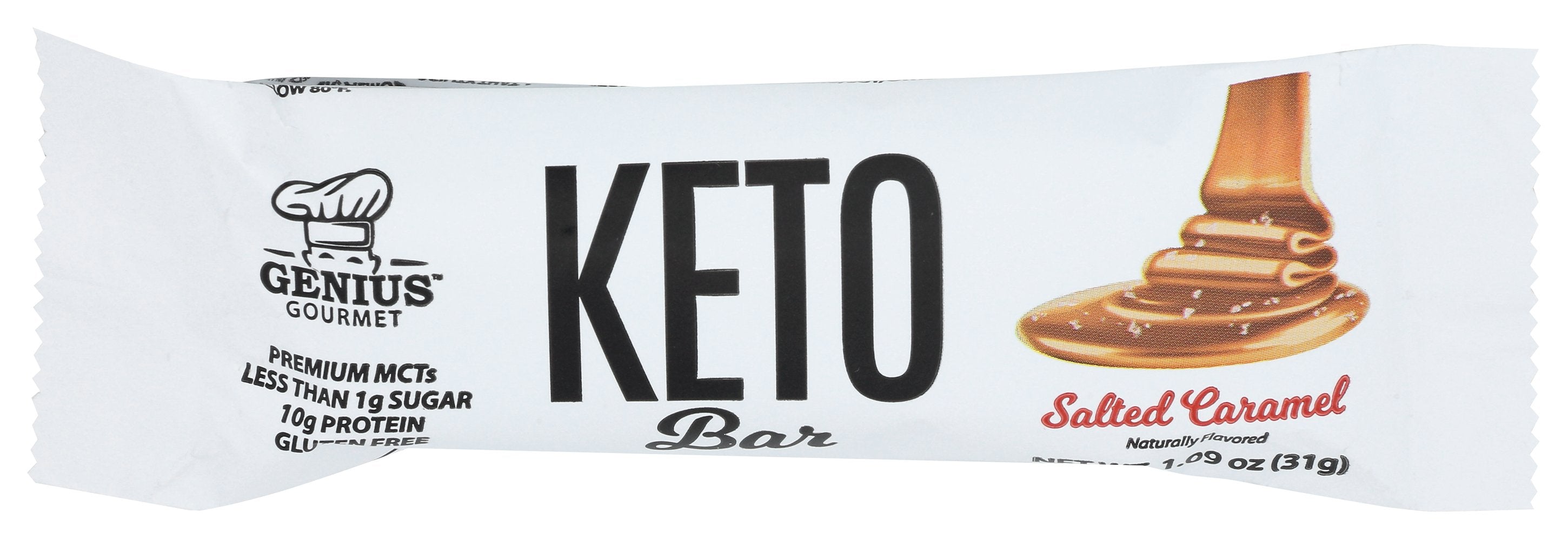 GENIUS GOURMET KETO BARS BAR SALTED CARAMEL - Case of 10