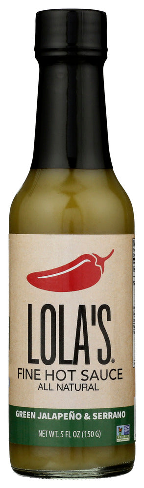 Lola’s Fine Hot Sauce Green Jalapeno and Jalapeno - Case of 12 - 5 oz