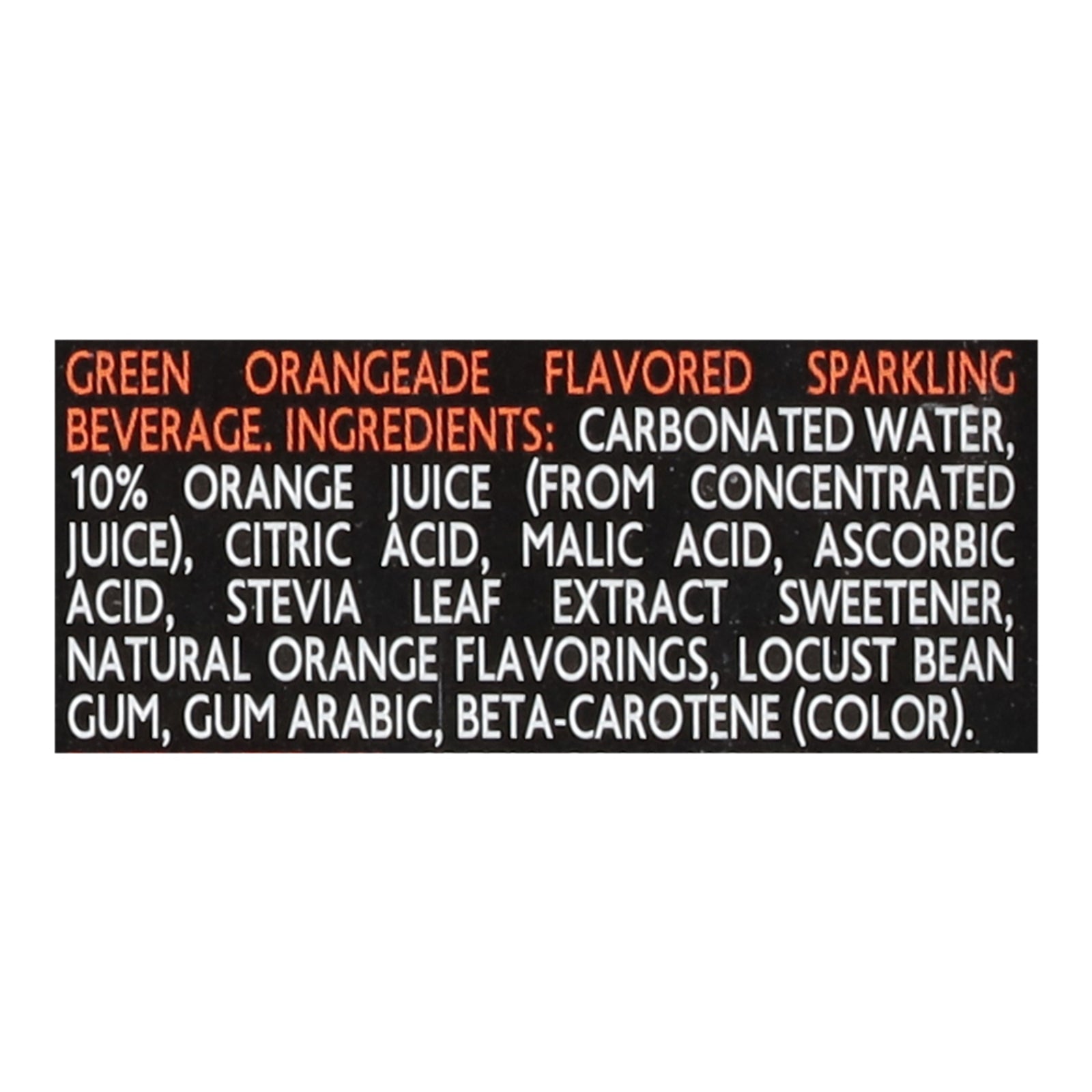 Green - Sparkling Orangeade - Case of 4-6/12 FZ