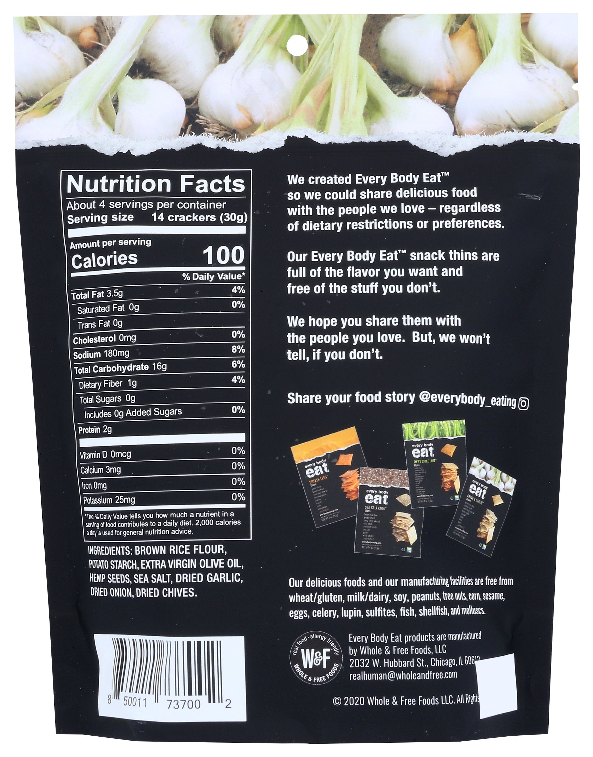 EVERY BODY EAT THINS CHIVE AND GARLIC - Case of 6