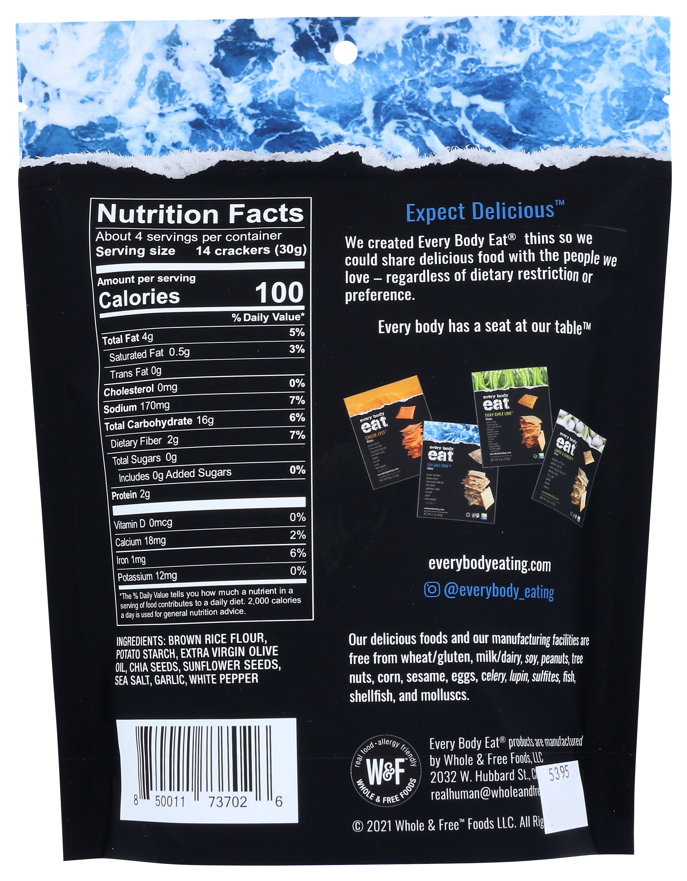 EVERY BODY EAT THINS SEA SALT CHIA - Case of 6