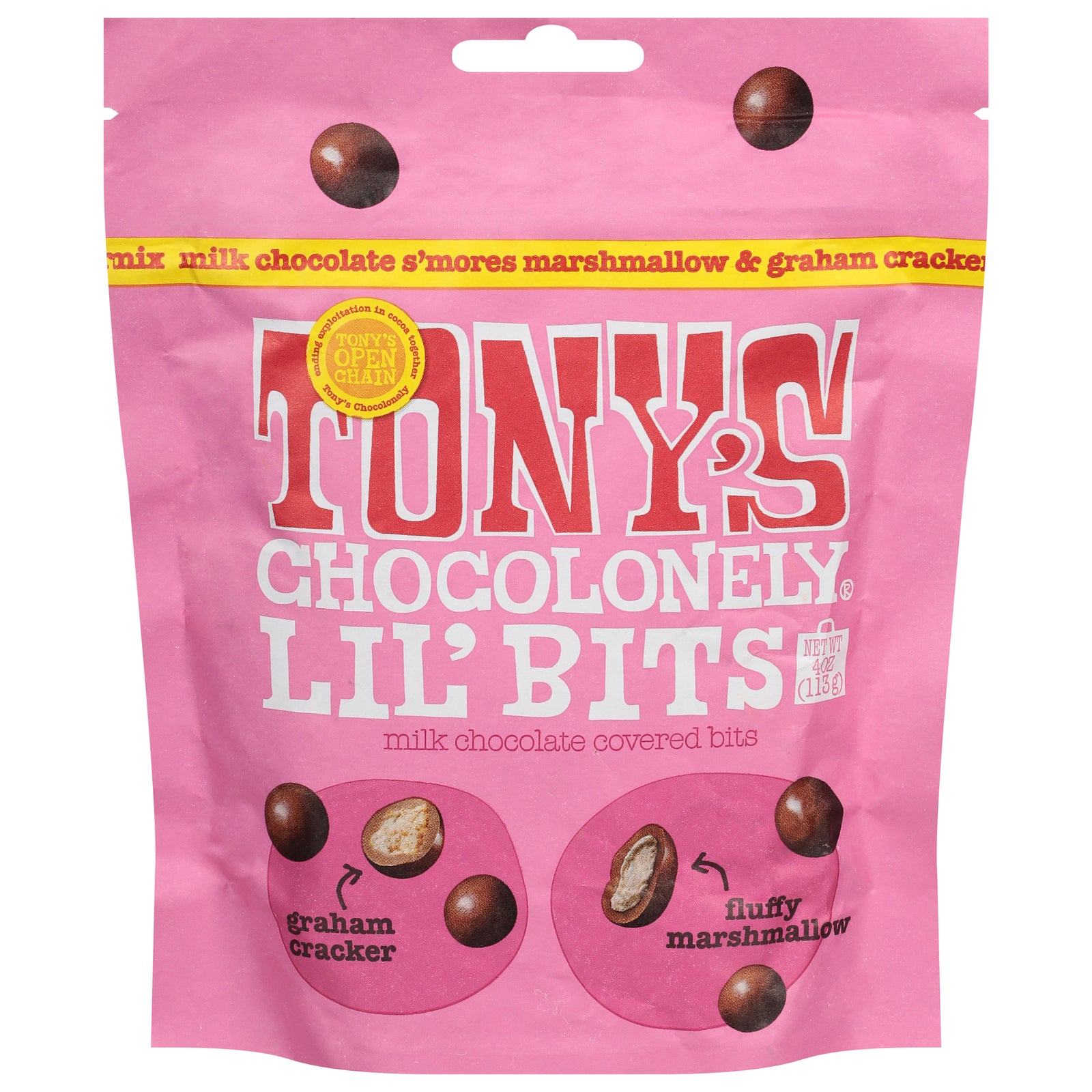 Tony's Chocolonely - Lil Bits Mlk Choc Smores - CS of 8-4 OZ