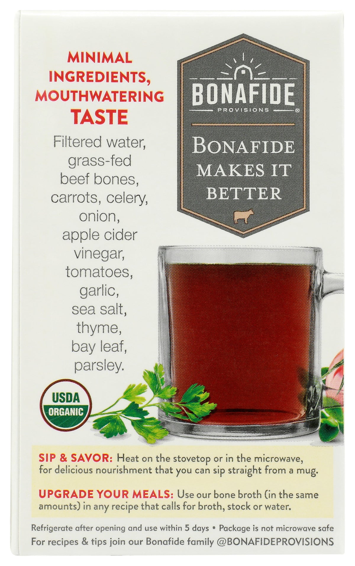 BONAFIDE BROTH BONE BEEF DRY - Case of 6