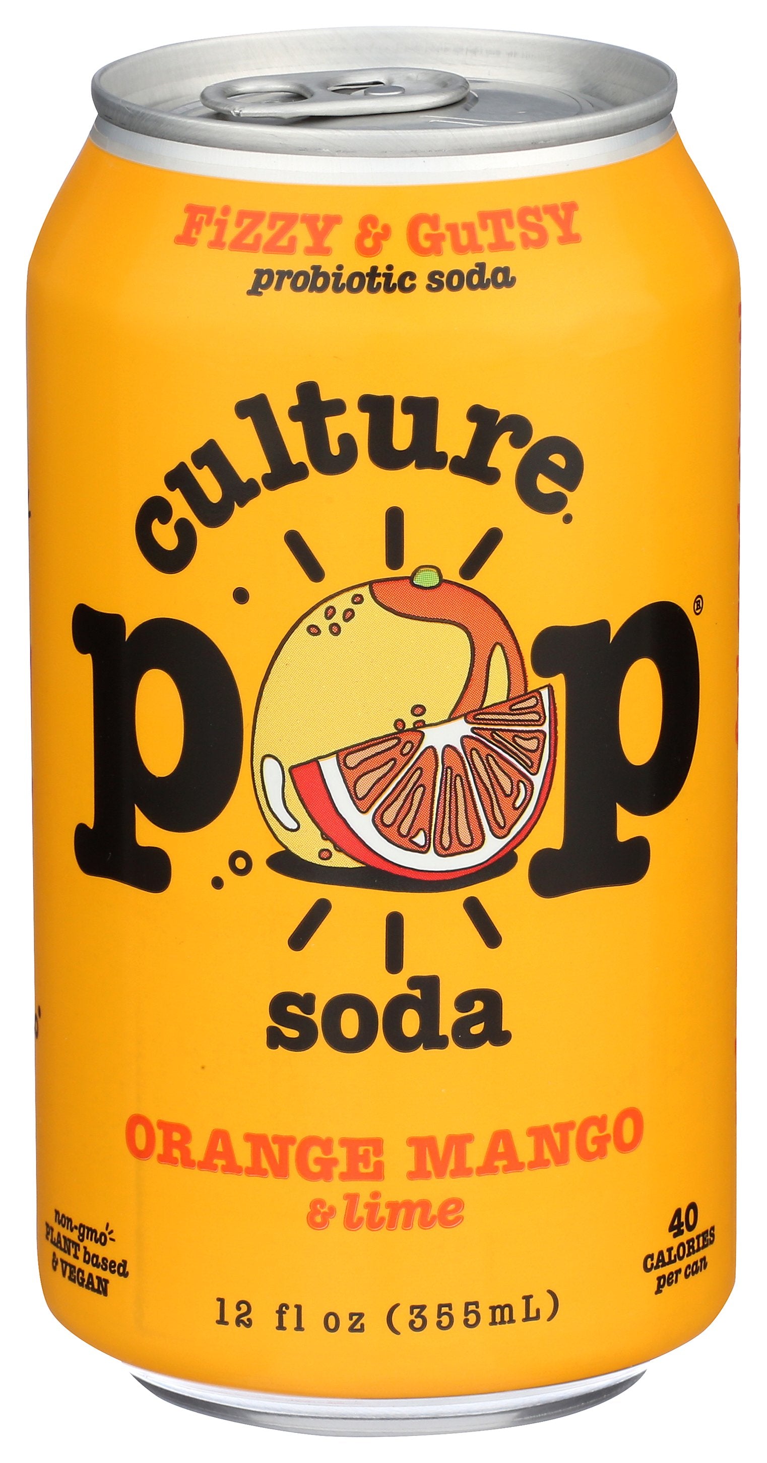 CULTURE POP SODA PROBIOTIC ORNG MANGO - Case of 12