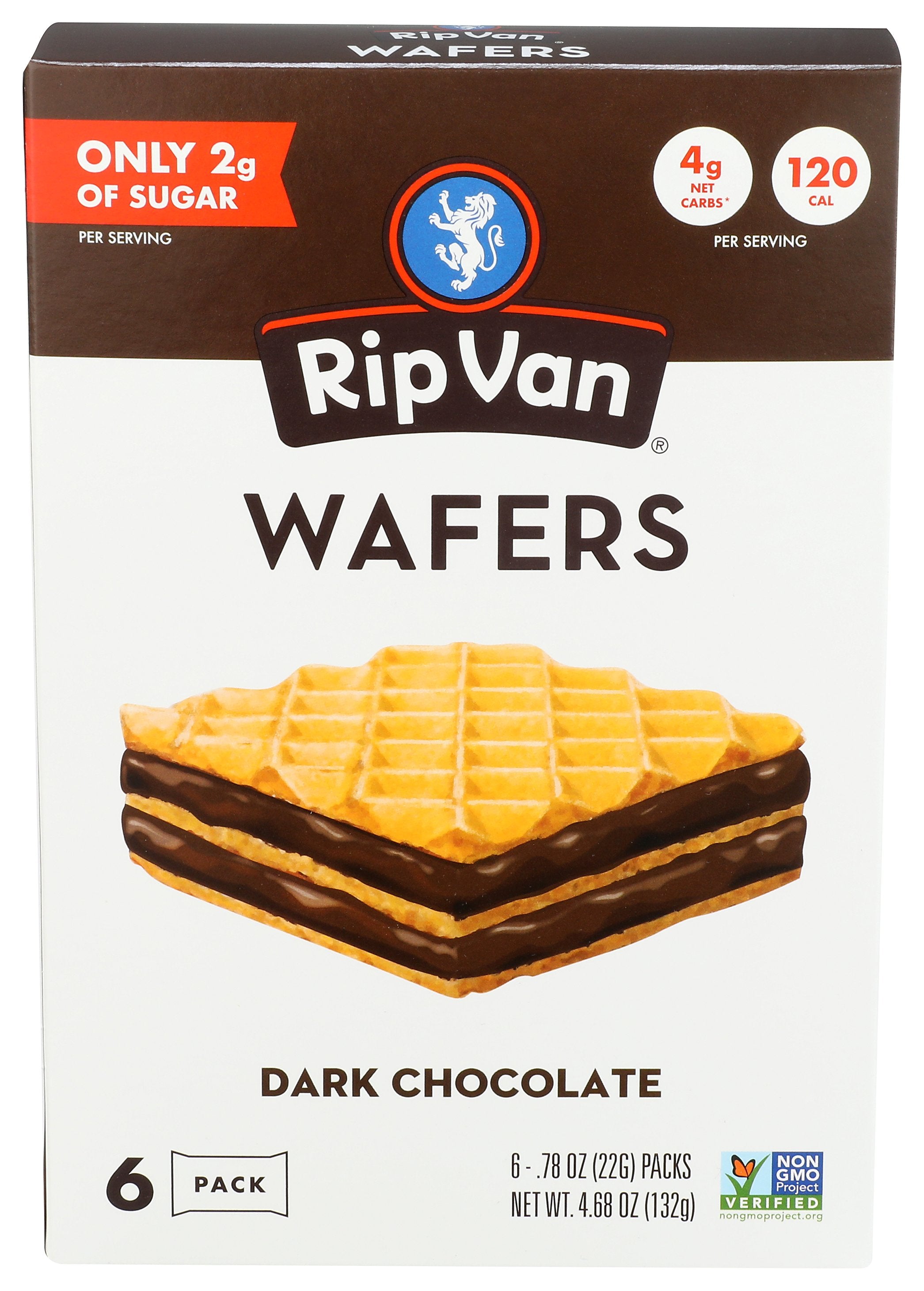 RIP VAN COOKIE WAFER DARK CHOCO - Case of 6