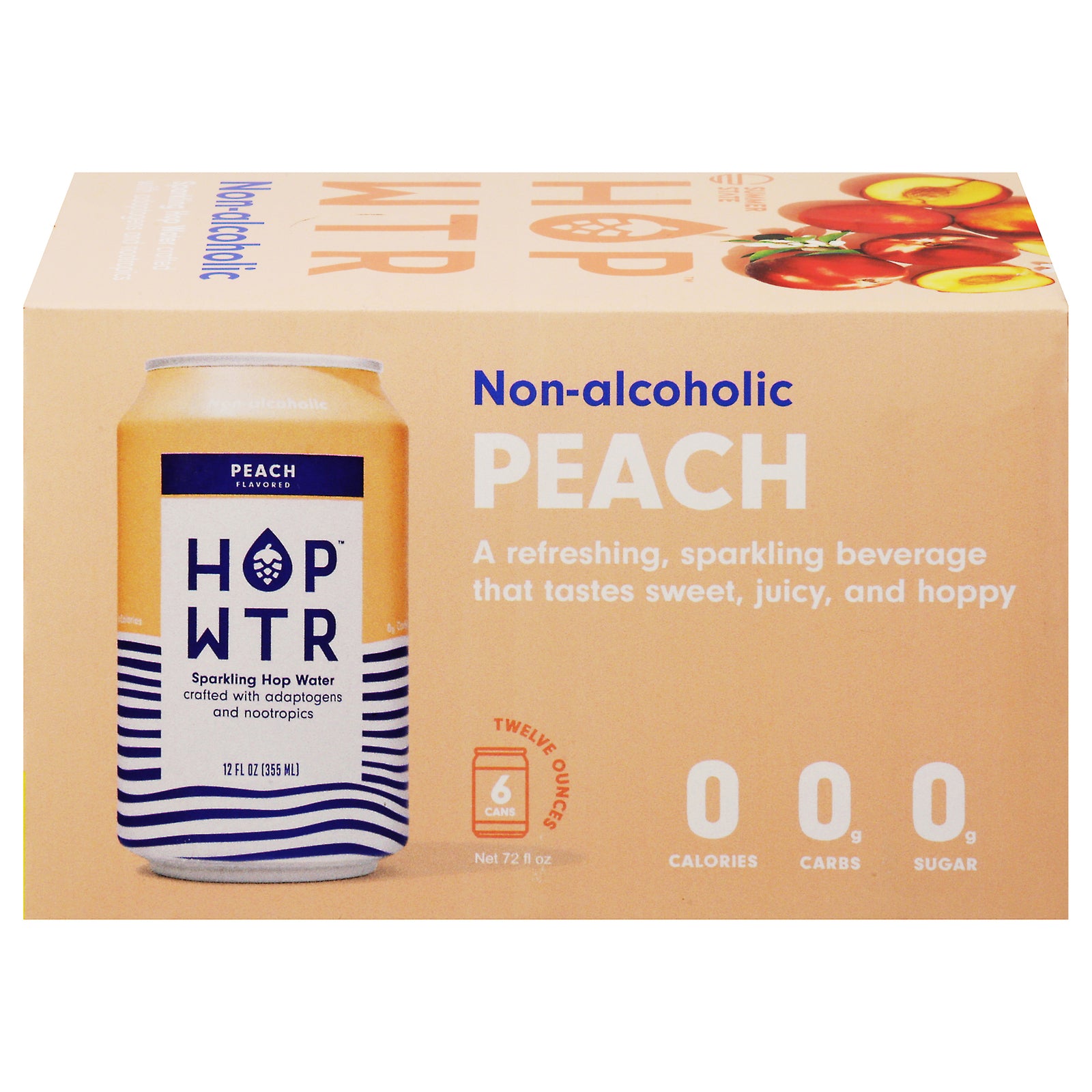 Hop Wtr - Hop Water Spk Peach 6pk - CS of 4-6/12 FZ