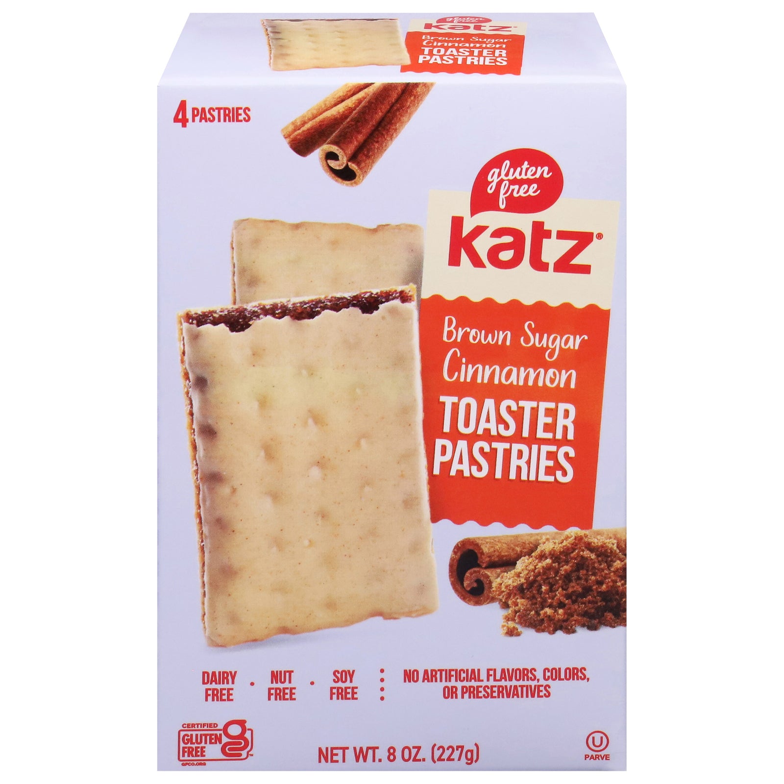 Katz Gluten Free - Cinn Sgr Toaster Pastry - CS of 6-8 OZ