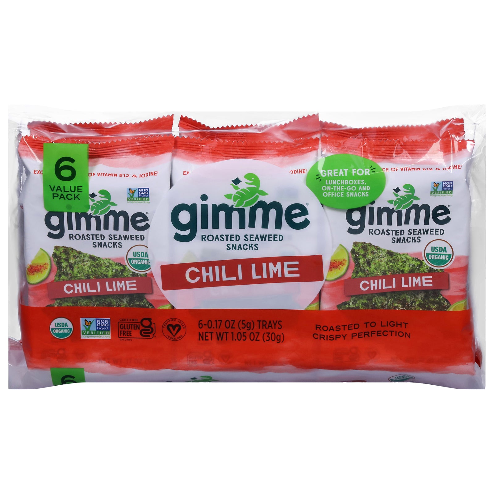Gimme Seaweed Snacks - Seawd Snk Og2 Chili Lime - CS of 8-6/.17 OZ