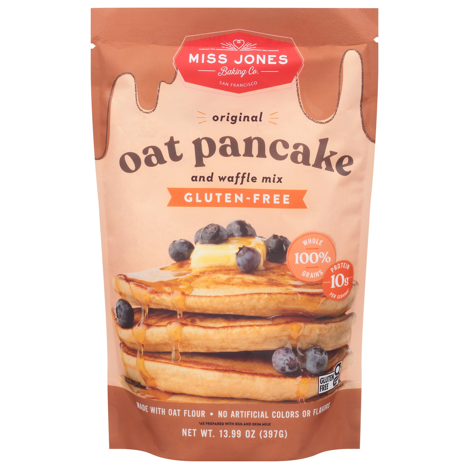 Miss Jones Baking Co - Mix Oat Pancake Waff Orig - CS of 6-13.99 OZ