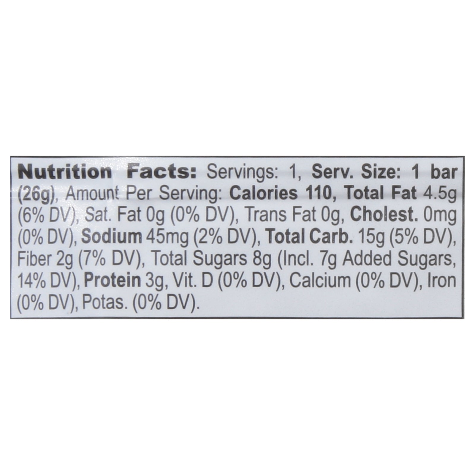 Verb Energy - Energy Bar Pbtr Crunch - CS of 16-.92 OZ