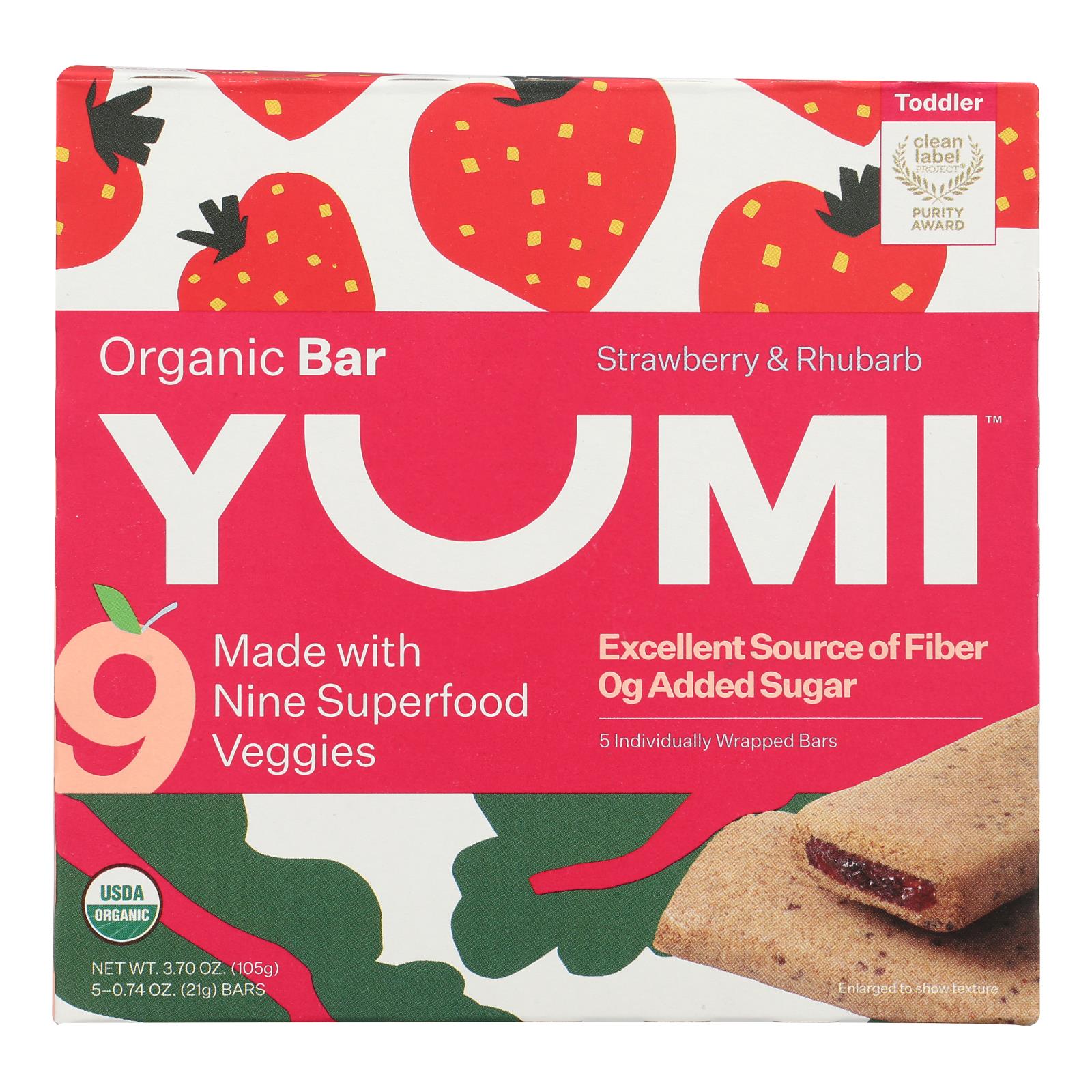 Yumi - Bar Og2 Strawbry Rhubarb - EA of 1-3.7 OZ