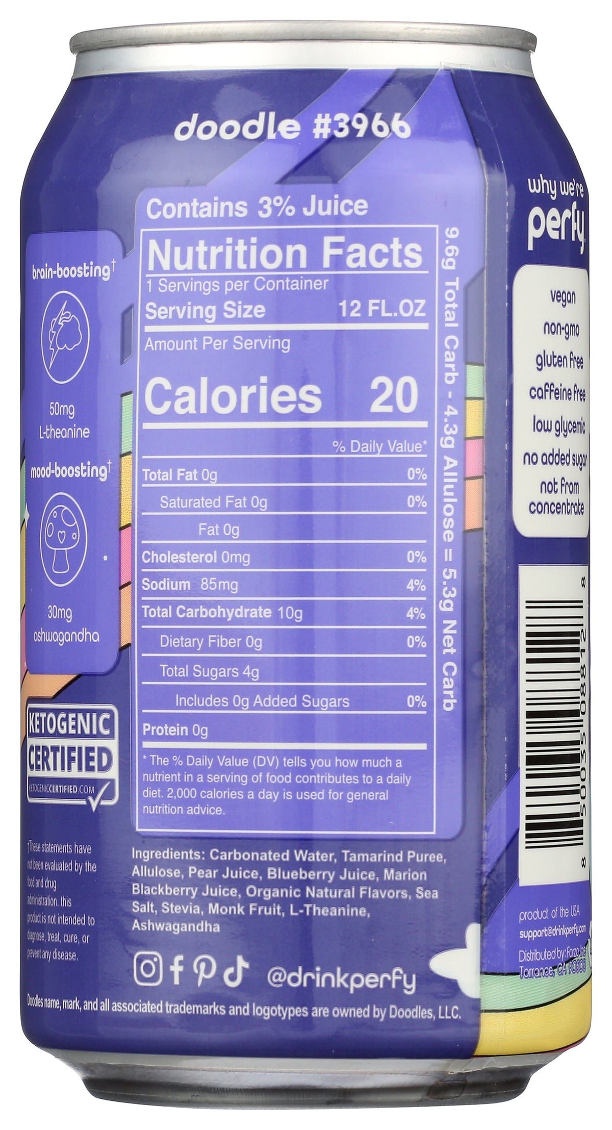 PERFY SODA SF DR PERFY - Case of 12
