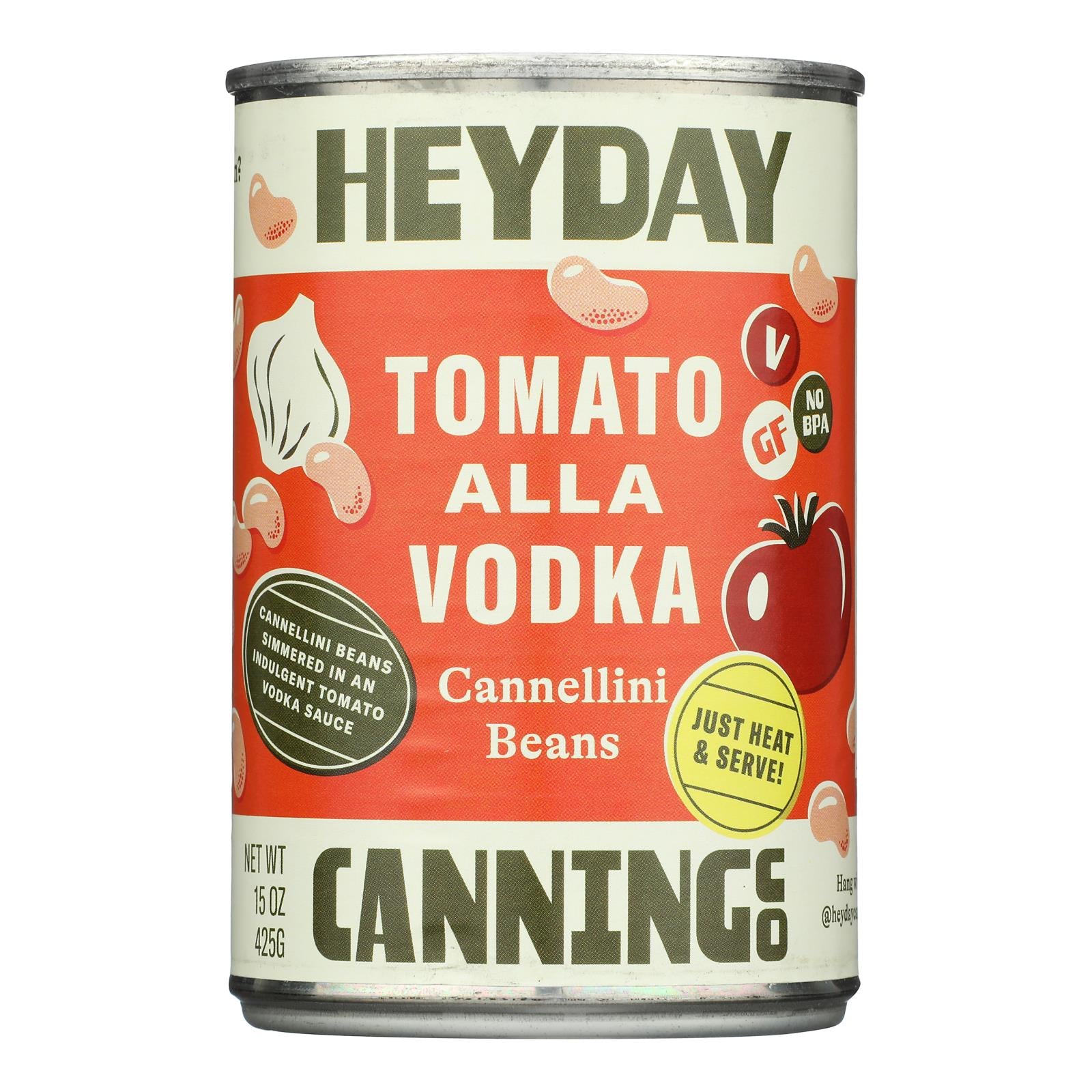 Heyday Canning Co. - Beans Vodka Canllini Tom - CS of 12-15 OZ