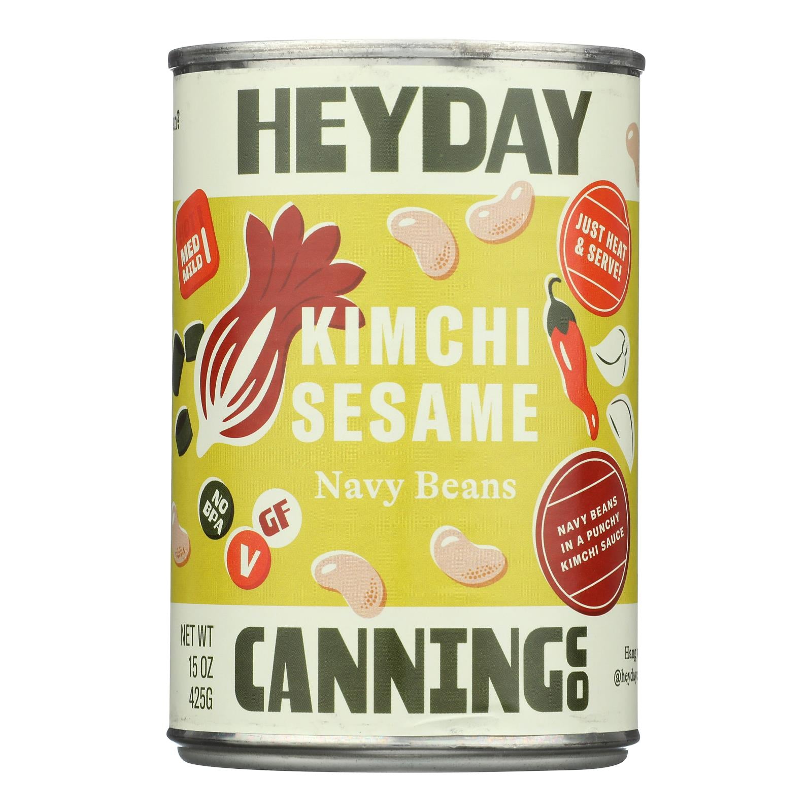 Heyday Canning Co. - Beans Navy Kimchi Sesame - CS of 12-15 OZ