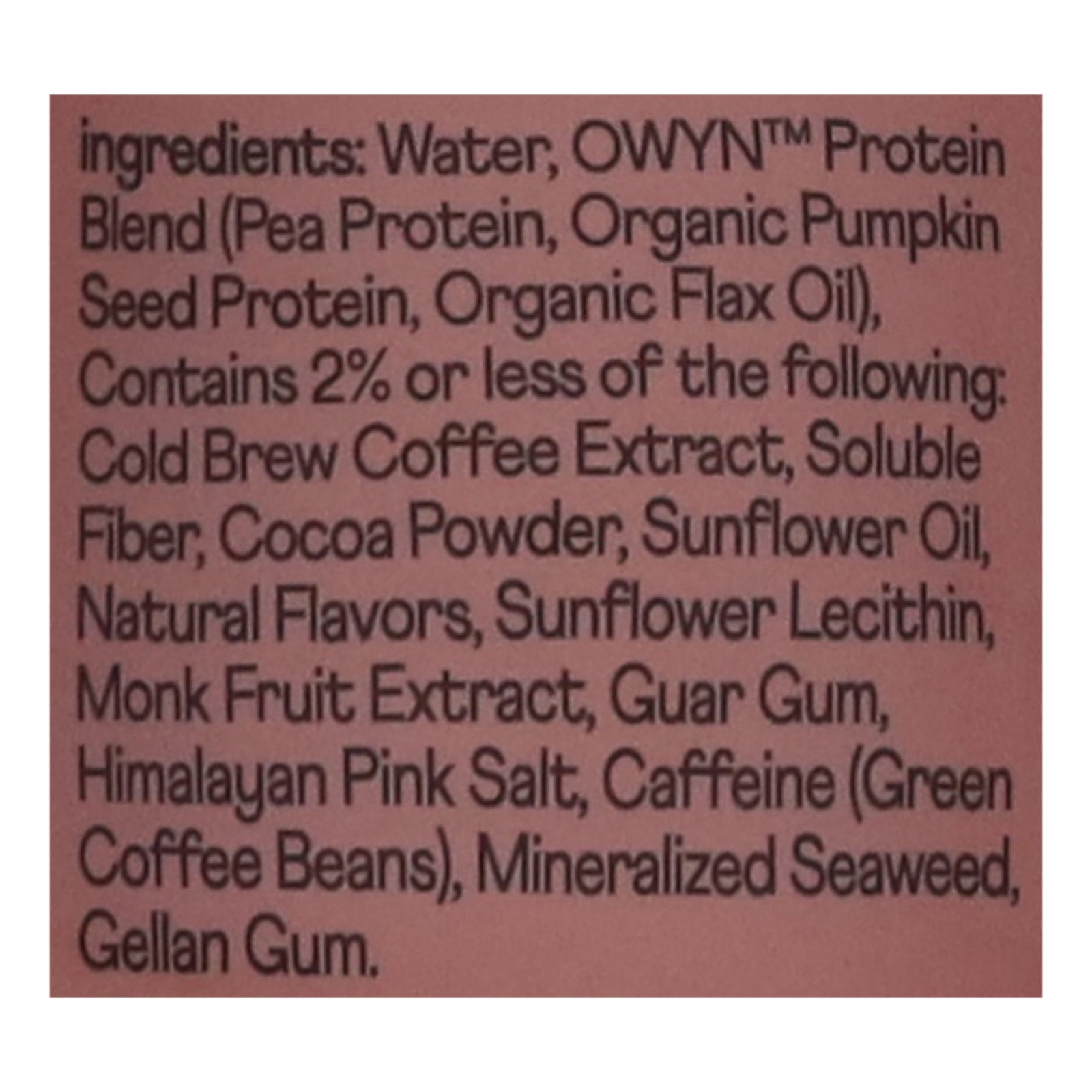 Owyn-only What You Need - Prtn Coff Dbl Shot Mcha - CS of 12-12 FZ