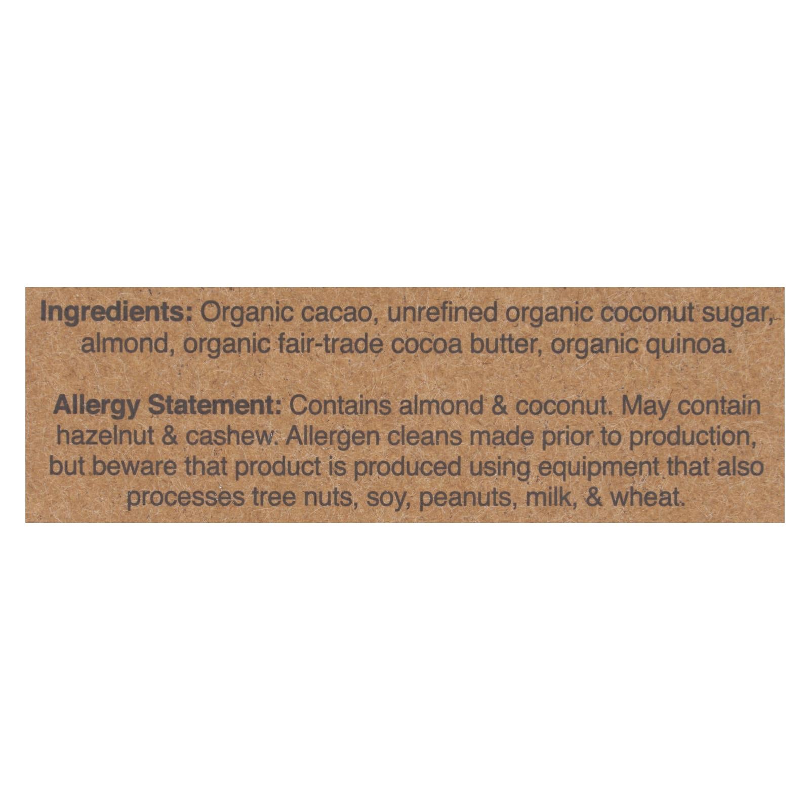 Hu - Dark Chocolate Bar Almond Butter Quinoa - Case of 12-2.1 OZ