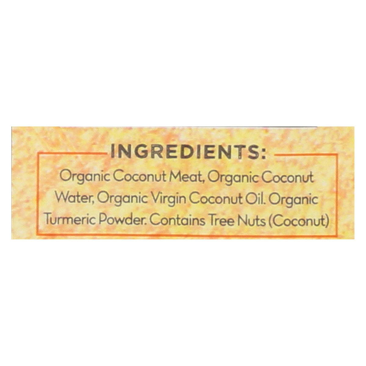 Nuco Organic Turmeric Coconut Wraps  - Case of 12 - 2.47 OZ
