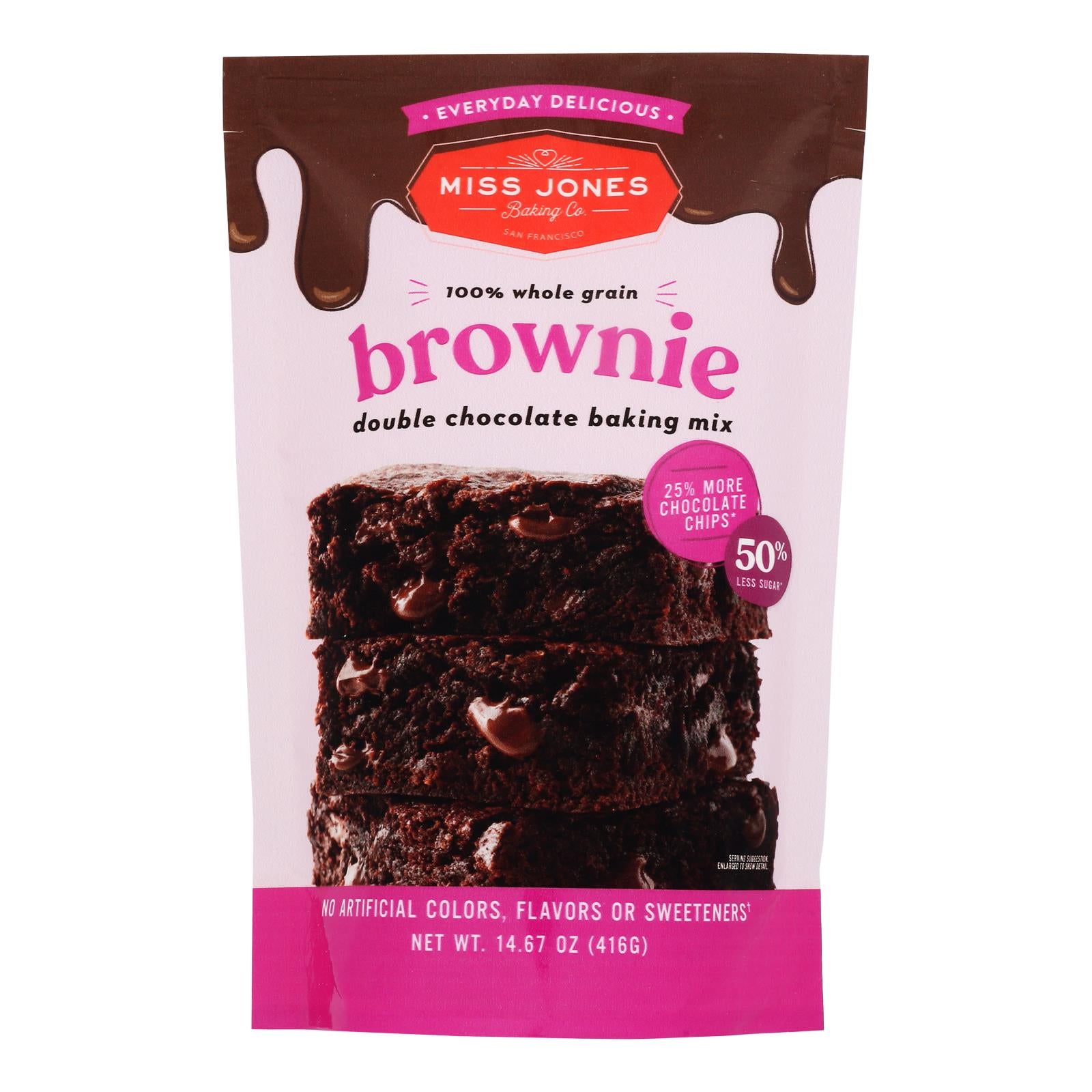 Miss Jones Baking Co - Evrydy Dlcs Chocolate Brwne - Case of 6-14.67 OZ
