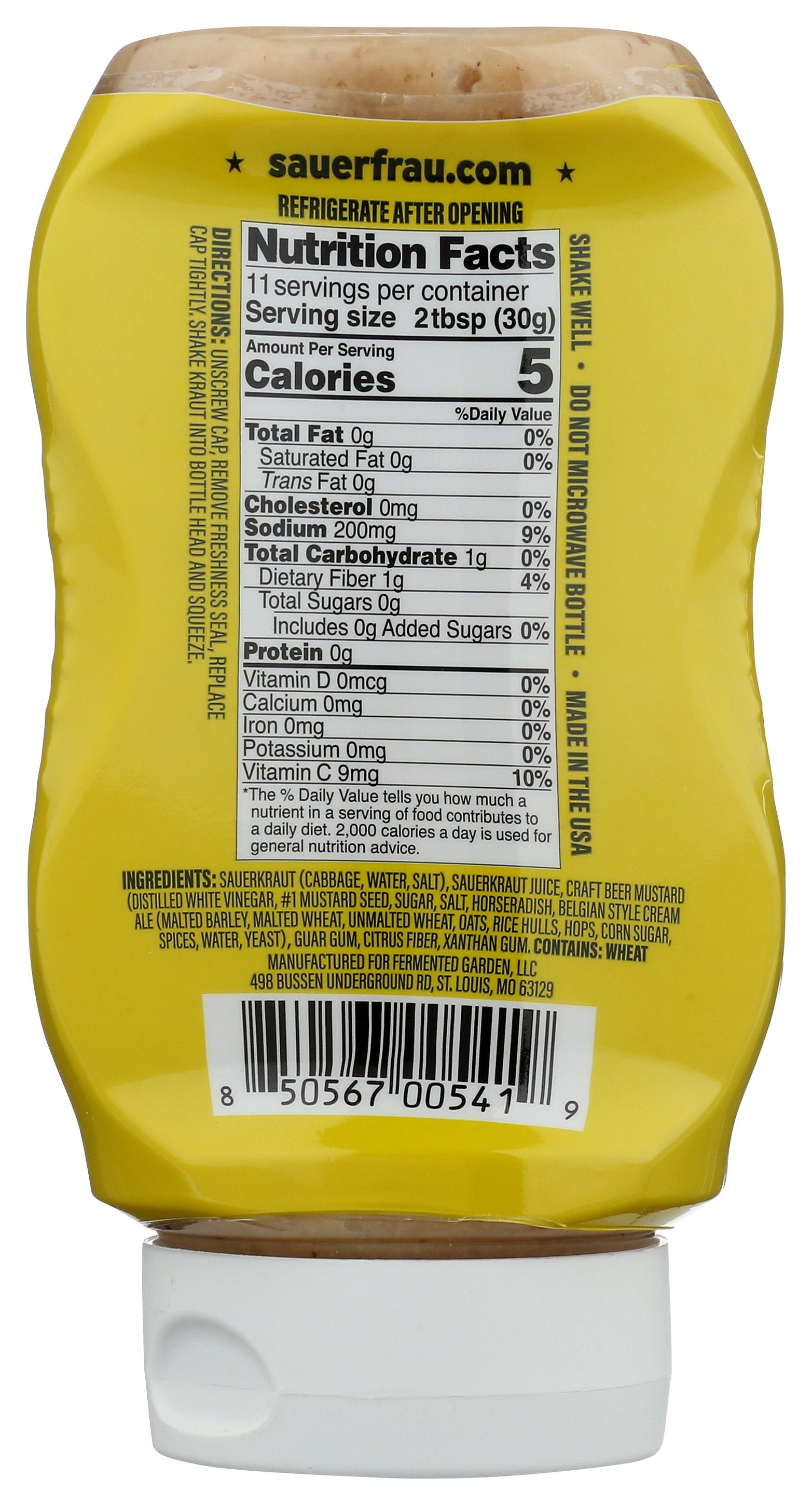 SAUER FRAU SAUERKRAUT MSTRD SQUEEZE - Case of 6