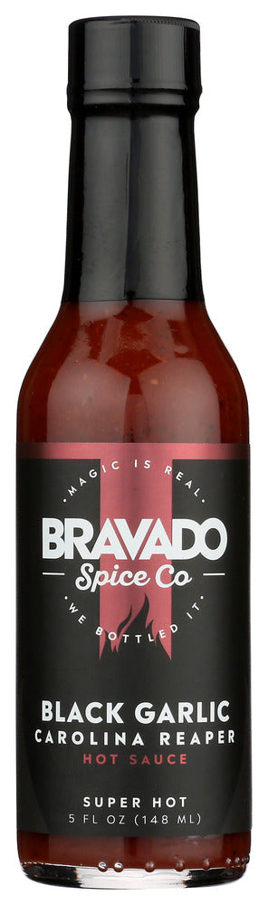 Bravado Spice Hot Sauce Black Garlic Carolina Reaper - Case of 6 - 5 oz