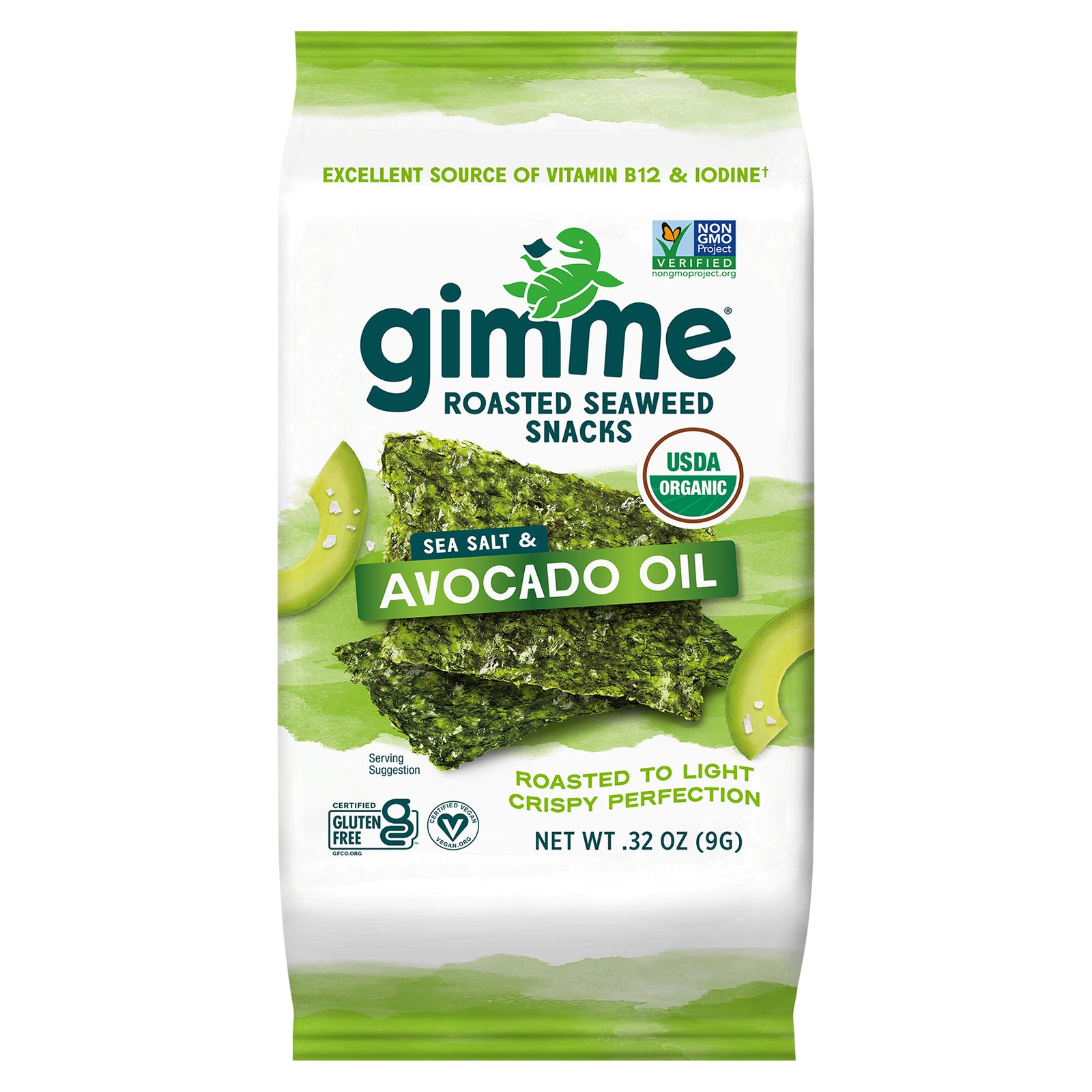 Gimme Seaweed Snacks - Seaweed Snck Og2 Ss &avoc - CS of 12-.32 OZ