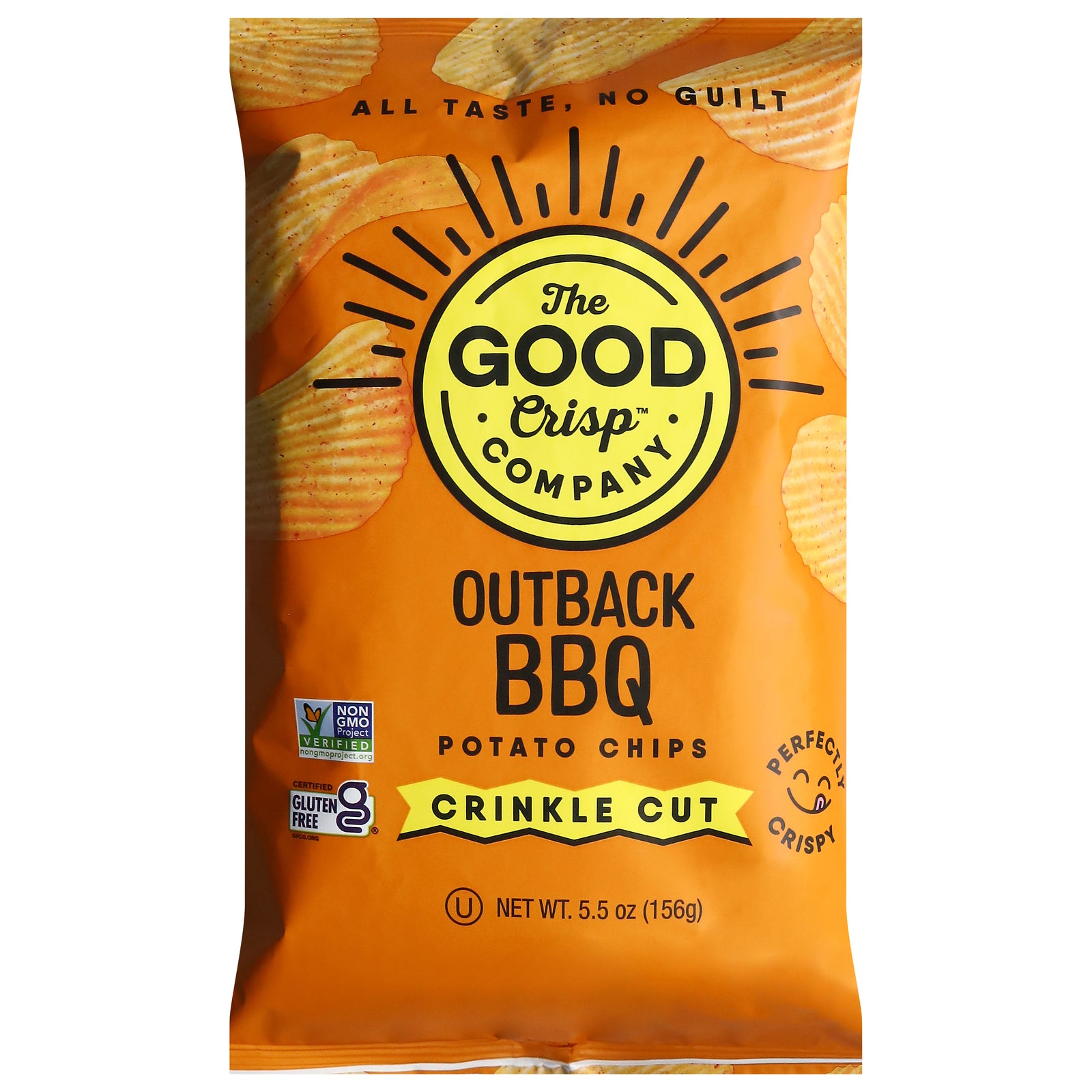 The Good Crisp Company - Pot Chp Crinkle Bbq - CS of 12-5.5 OZ