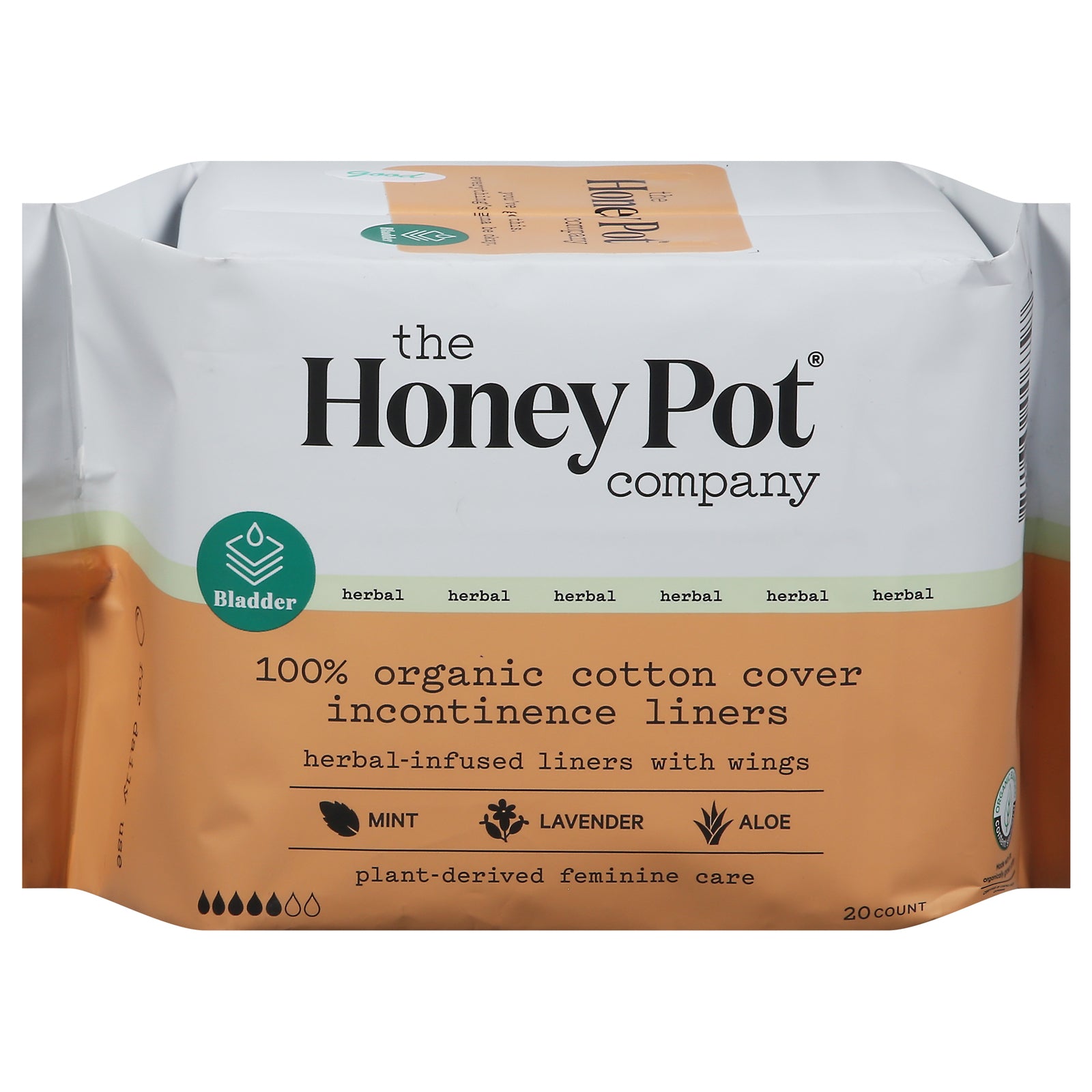 The Honey Pot - Pantiliner Incontnce Hrbl - EA of 1-20 CT