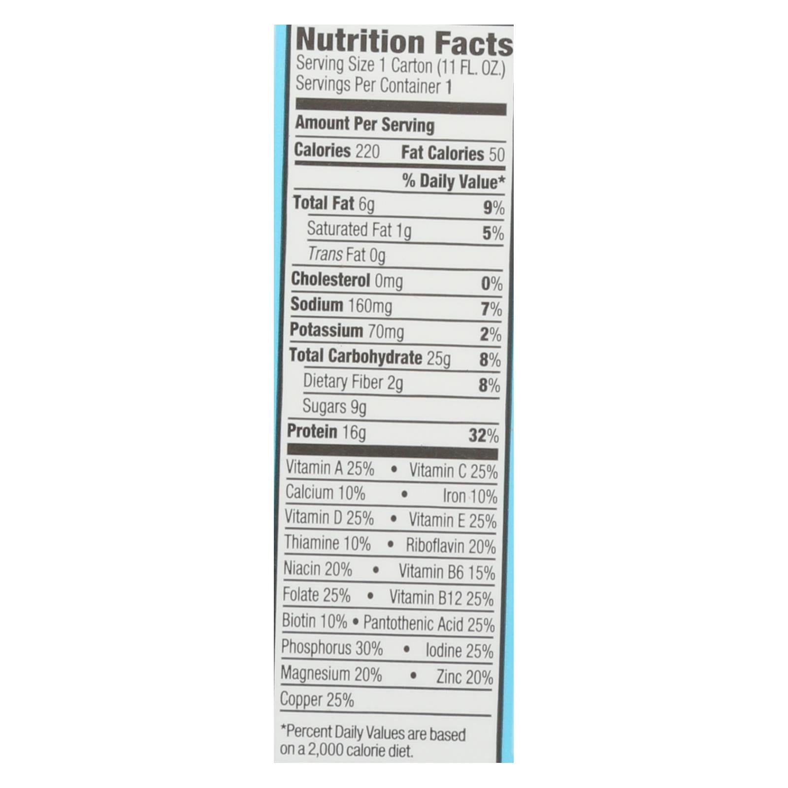 Orgain Organic Nutritional Shakes - Sweet Vanilla Bean - Case of 12 - 11 Fl oz.