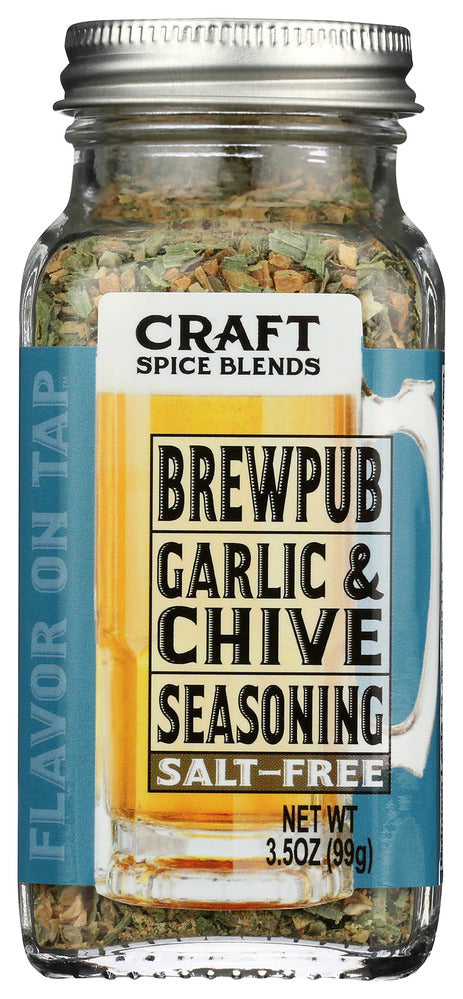 Craft Spice Blends Seasoning Brewpub Garlic and Chive - Pack of 6 - 3.5  OZ