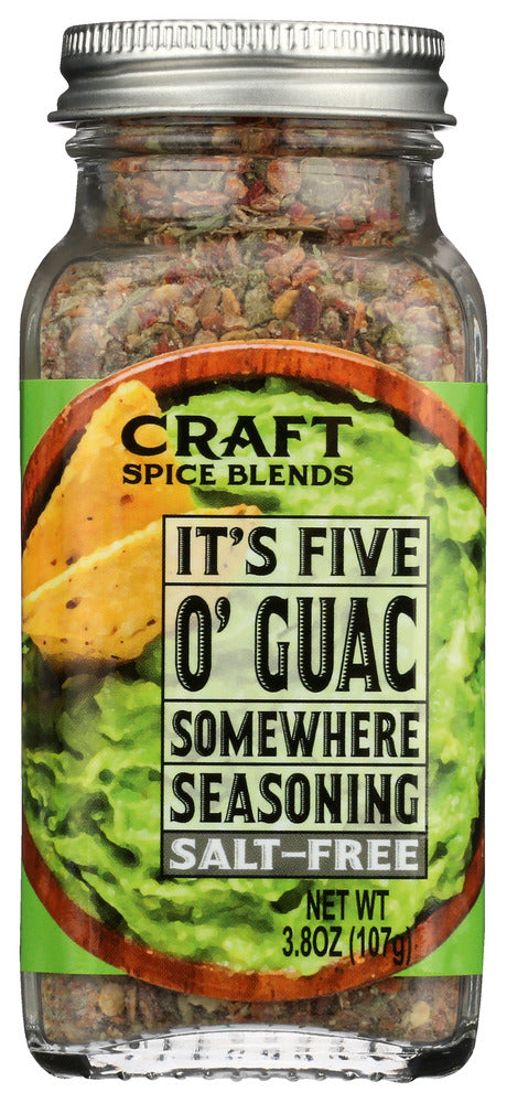 Craft Spice Blends Seasoning Five O'Guac Somewhere - Pack of 6 - 3.8  OZ
