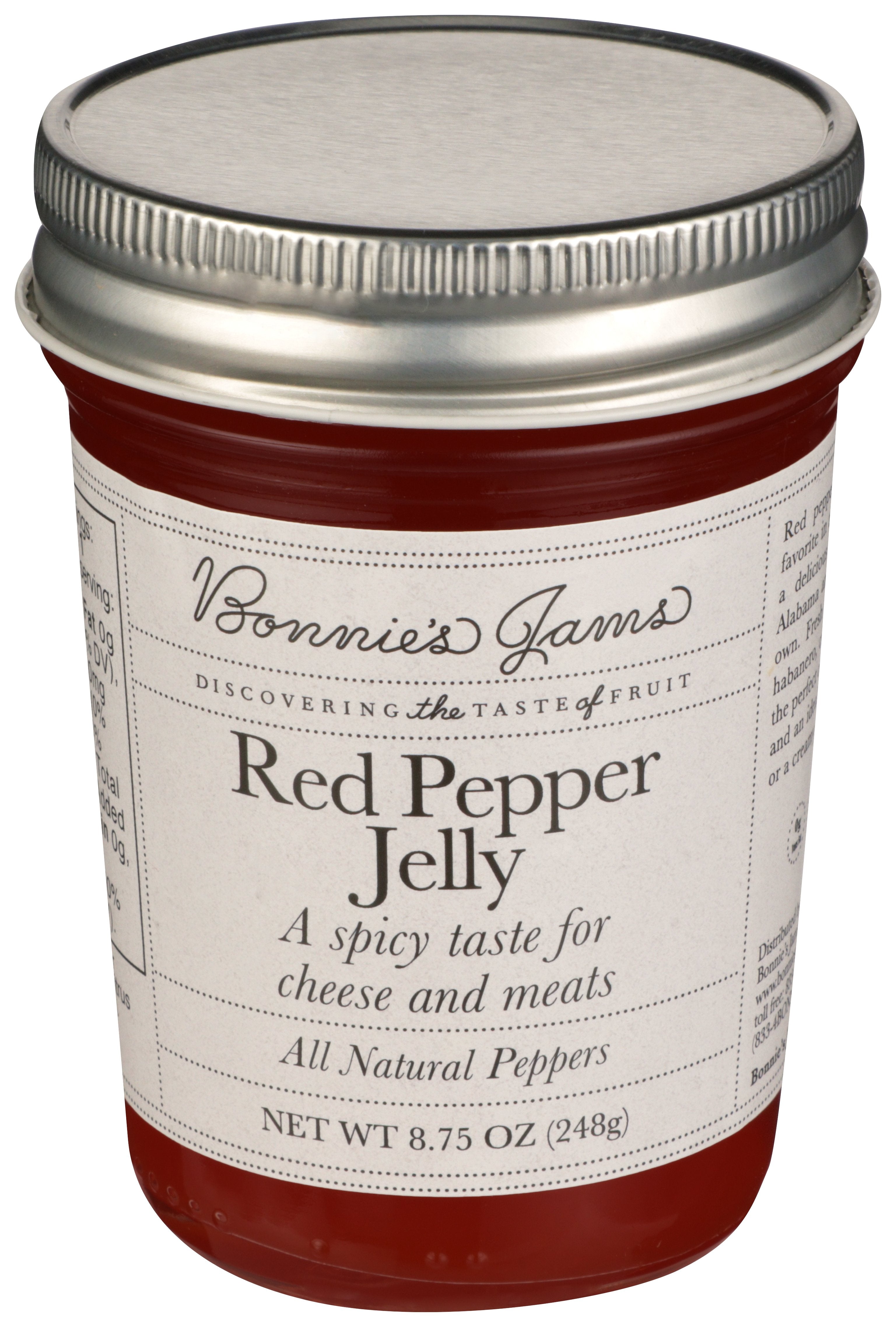 BONNIES JAMS JAM RED PEPPER JELLY - Case of 6