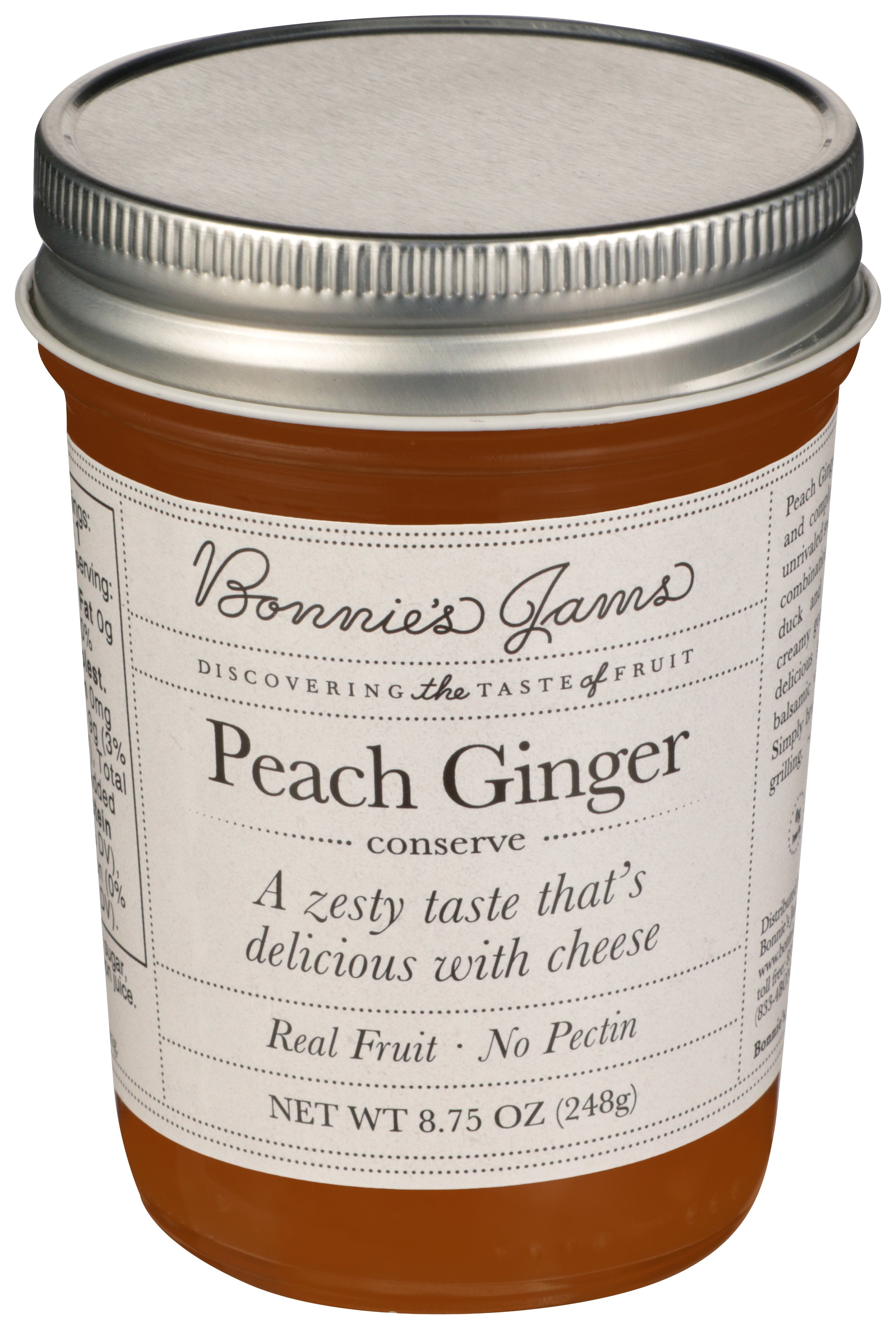 BONNIES JAMS JAM PEACH GINGER - Case of 6