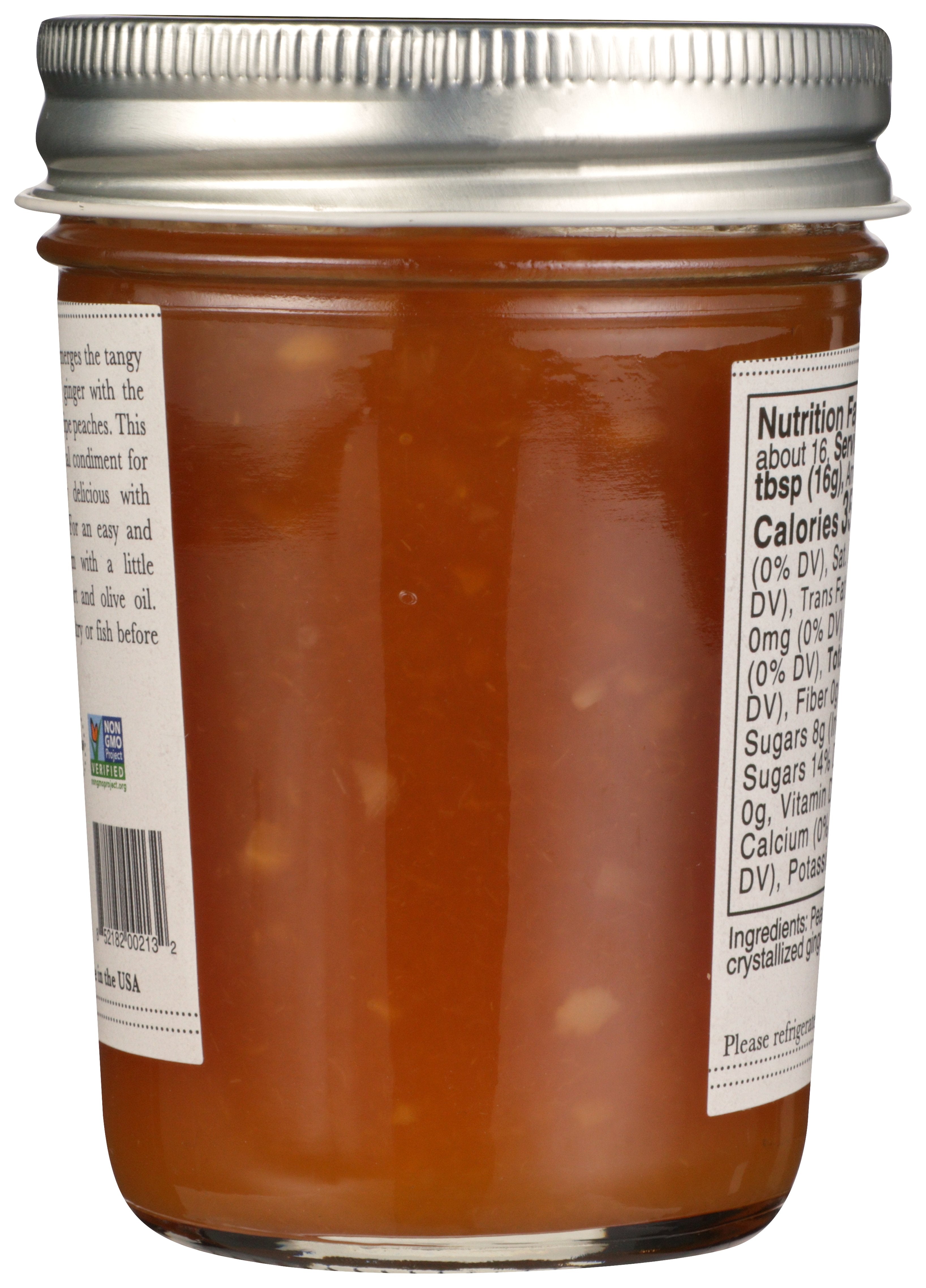 BONNIES JAMS JAM PEACH GINGER - Case of 6