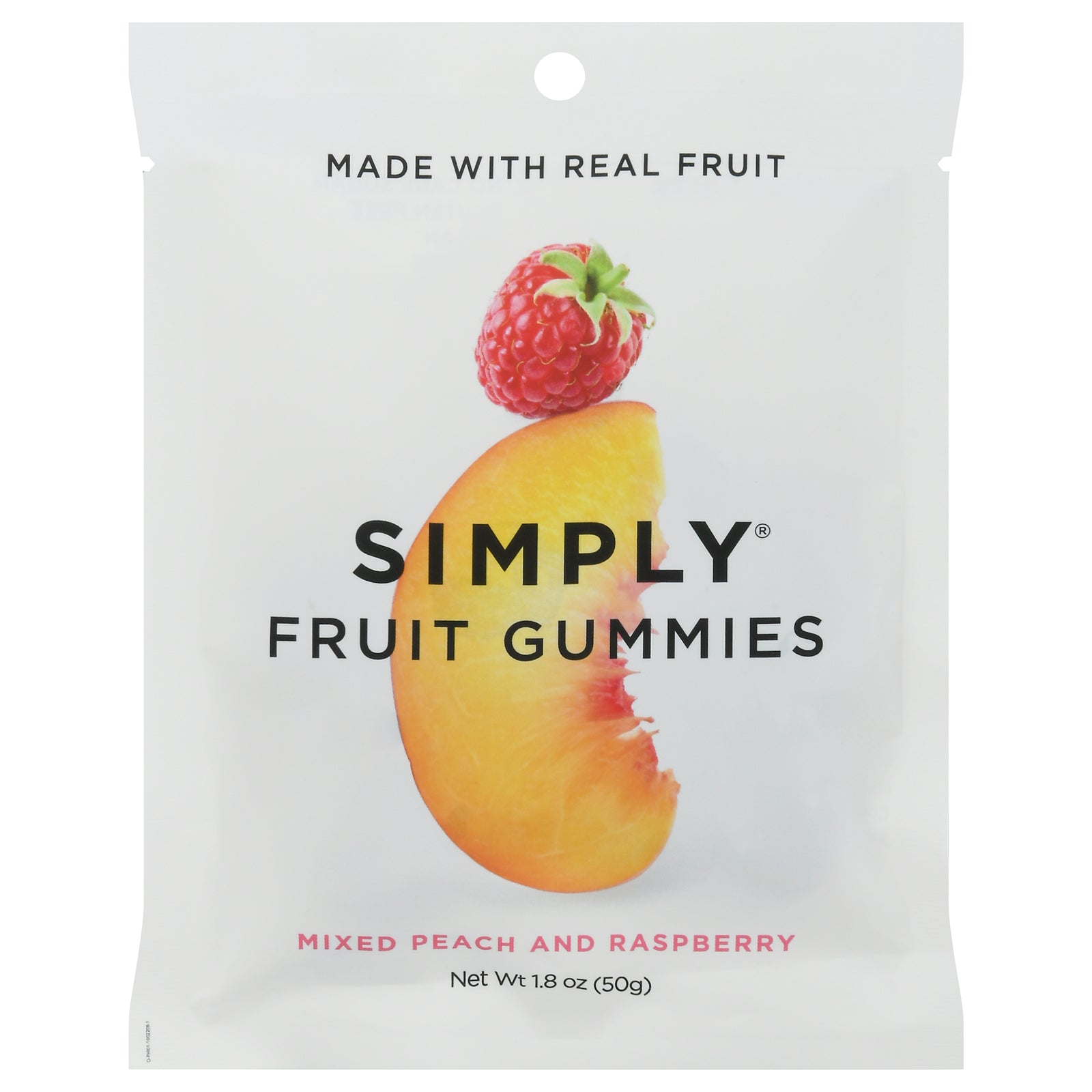Simply Gum - Fruit Btes Pch&raspberry - CS of 8-1.8 OZ