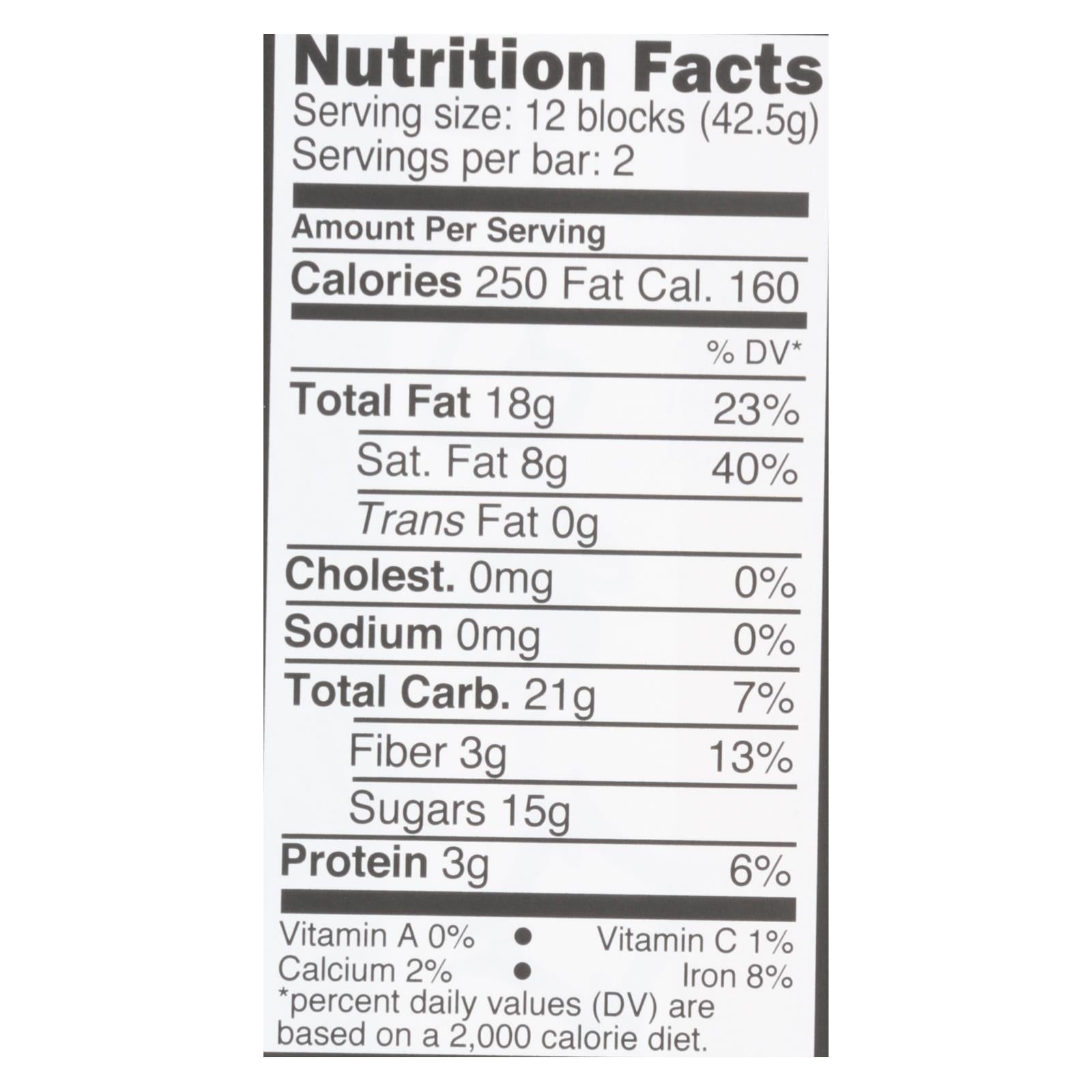 Divine - Bar Dark Chocolate Hazelnut Trffl - Case of 12 - 3 OZ
