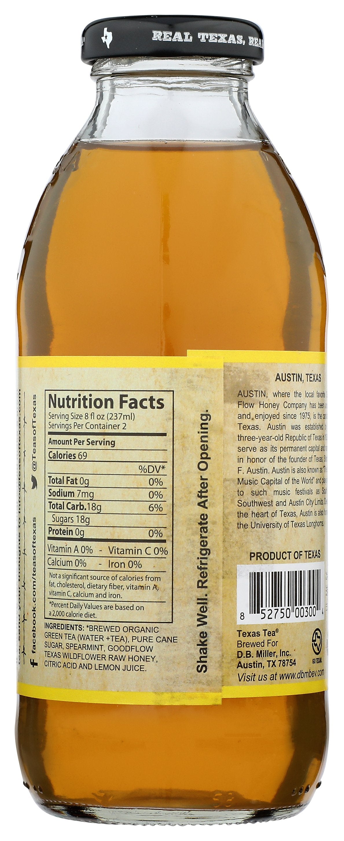 TEXAS TEA TEA GRN HONEY - Case of 12