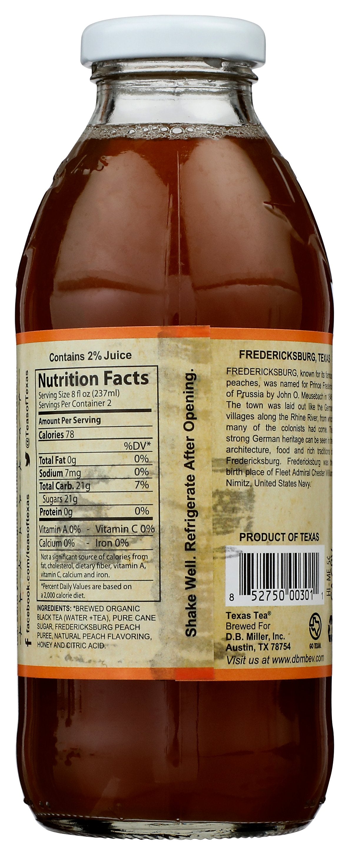 TEXAS TEA TEA PEACH - Case of 12