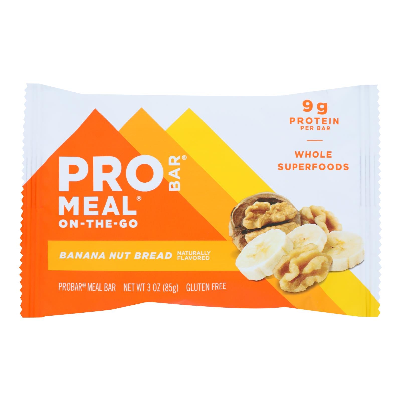 Probar Meal Bar, Banana Nut Bread  - Case Of 12 - 3 Oz