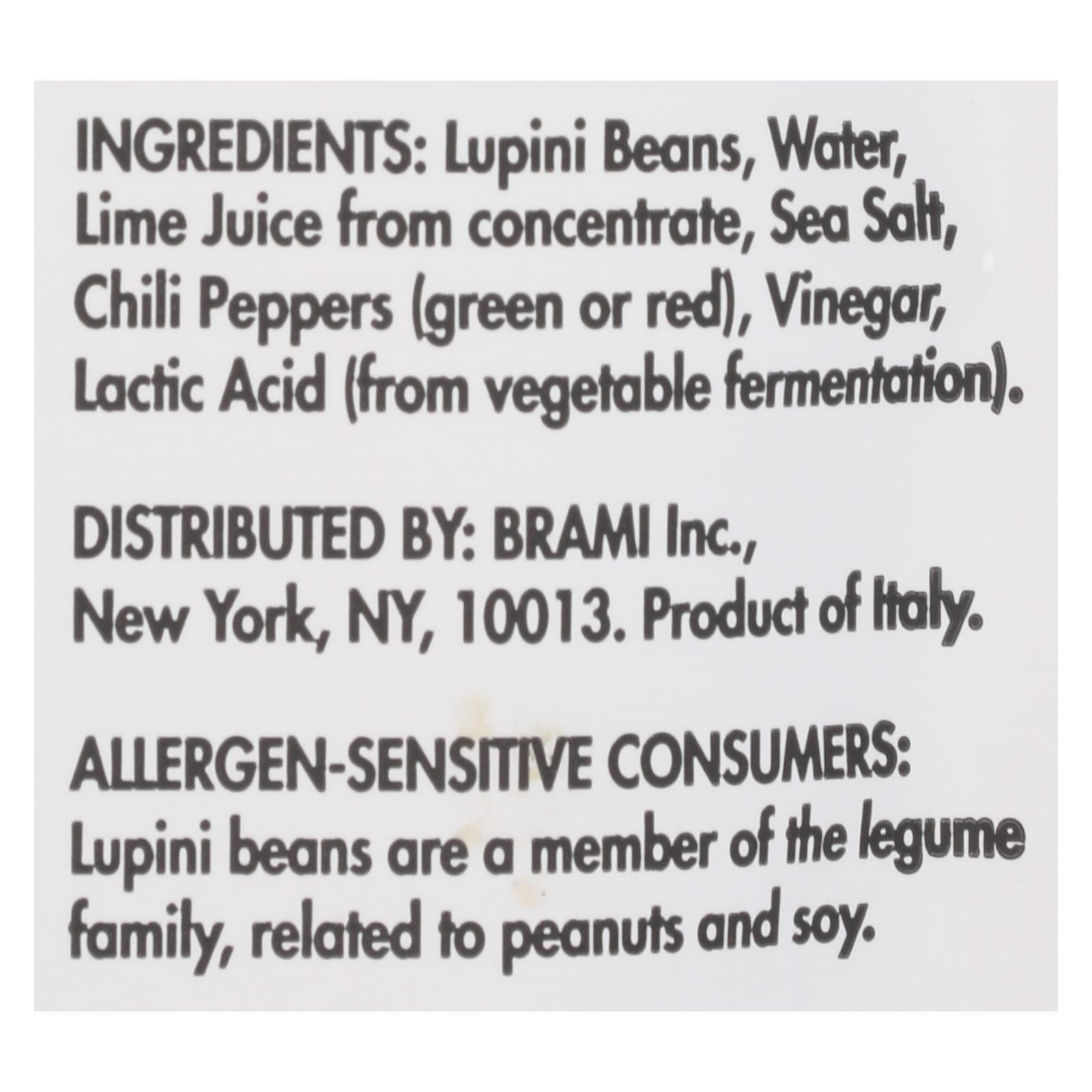 Brami Lupini Snack - Chili Lime - Case Of 8 - 5.3 Oz.