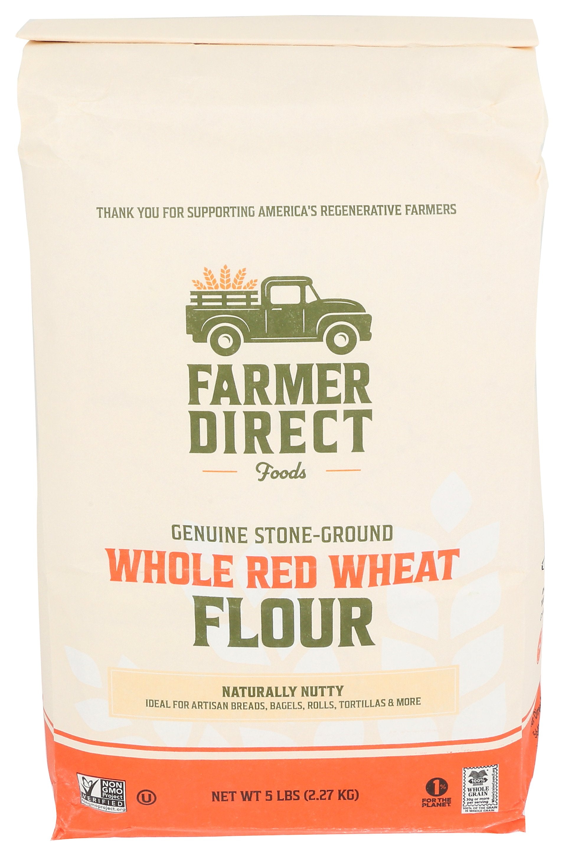 FARMER DIRECT FOODS FLOUR WHOLE RED WHEAT - Case of 8